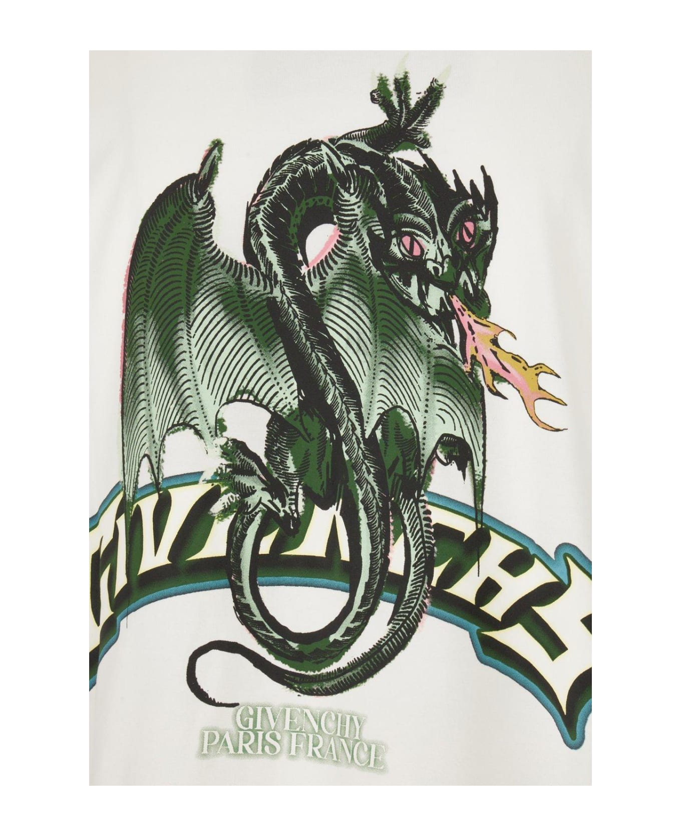 Givenchy Dragon Printed Crewneck T-shirt - Black シャツ