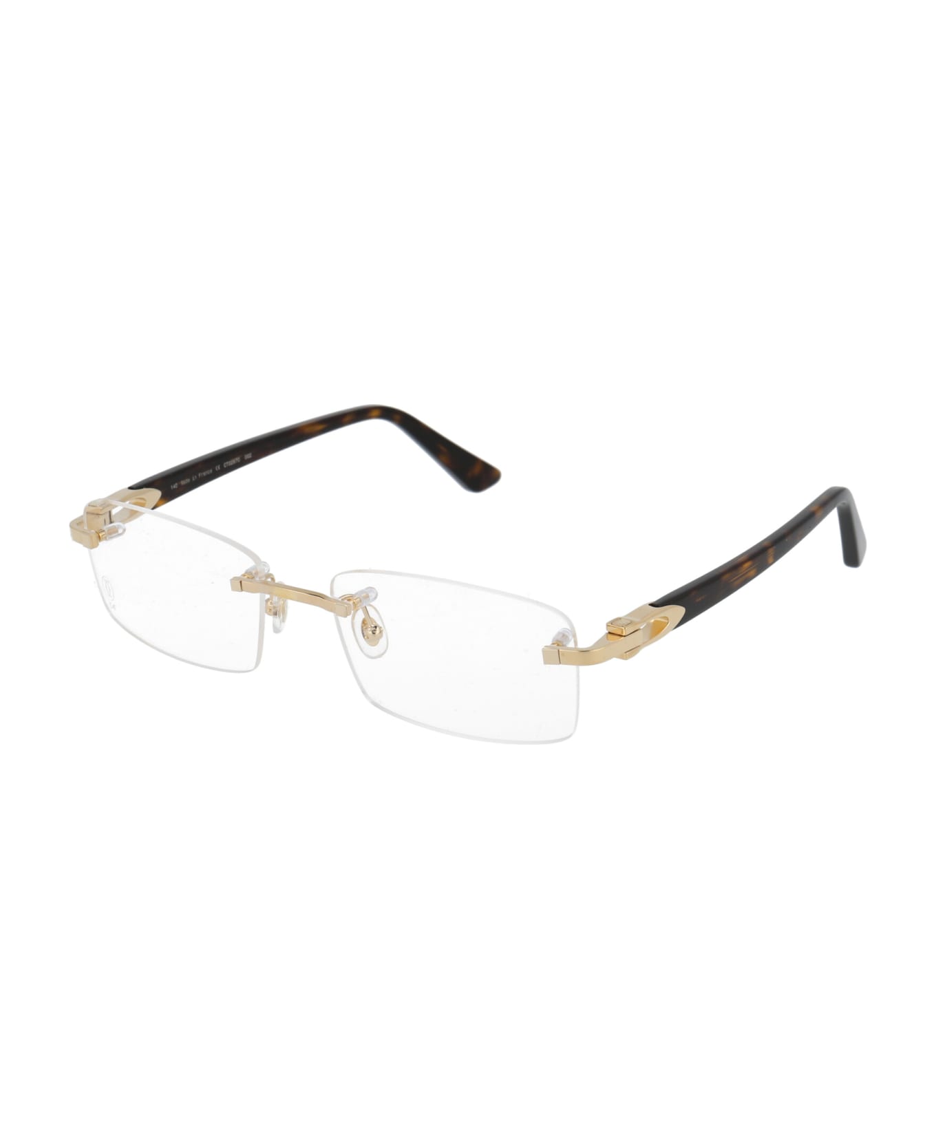 Cartier Eyewear Ct0287o Glasses - 002 GOLD HAVANA TRANSPARENT