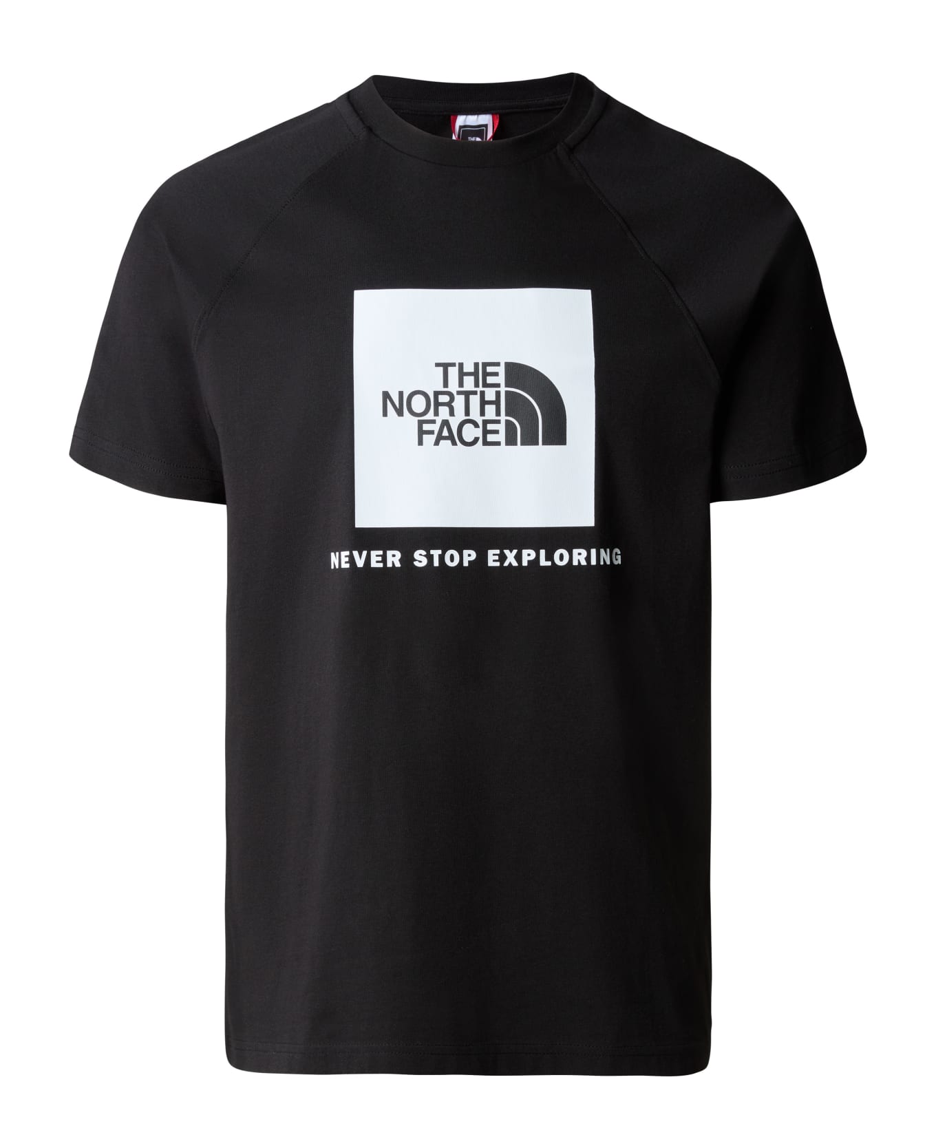 The North Face M S/s Raglan Redbox Tee - Tnf Black Tnf White