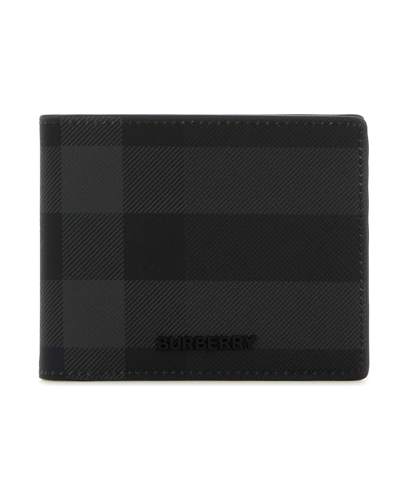 Burberry Printed Canvas Wallet - CHARCOAL