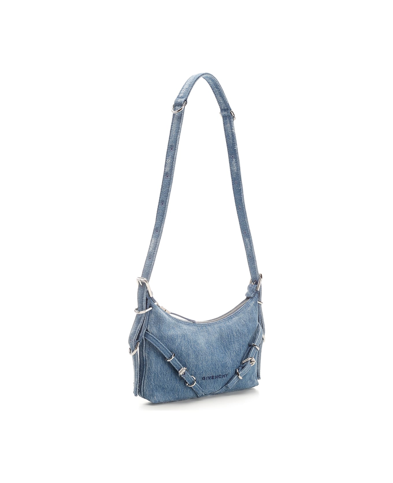 Givenchy Mini 'voyou' Shoulder Bag - Clear Blue