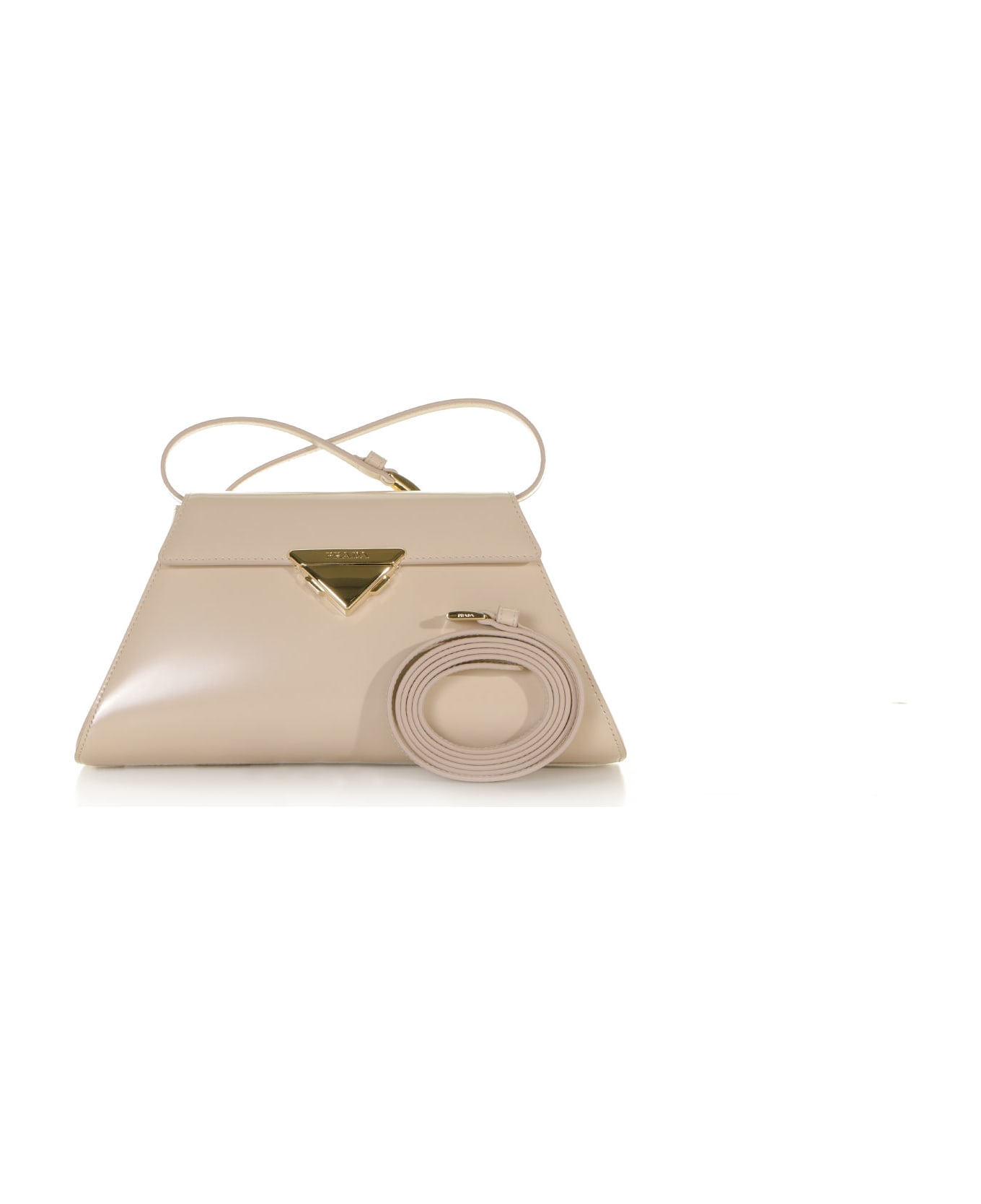 Prada Medium Handbag In Brushed Leather - NINFEA