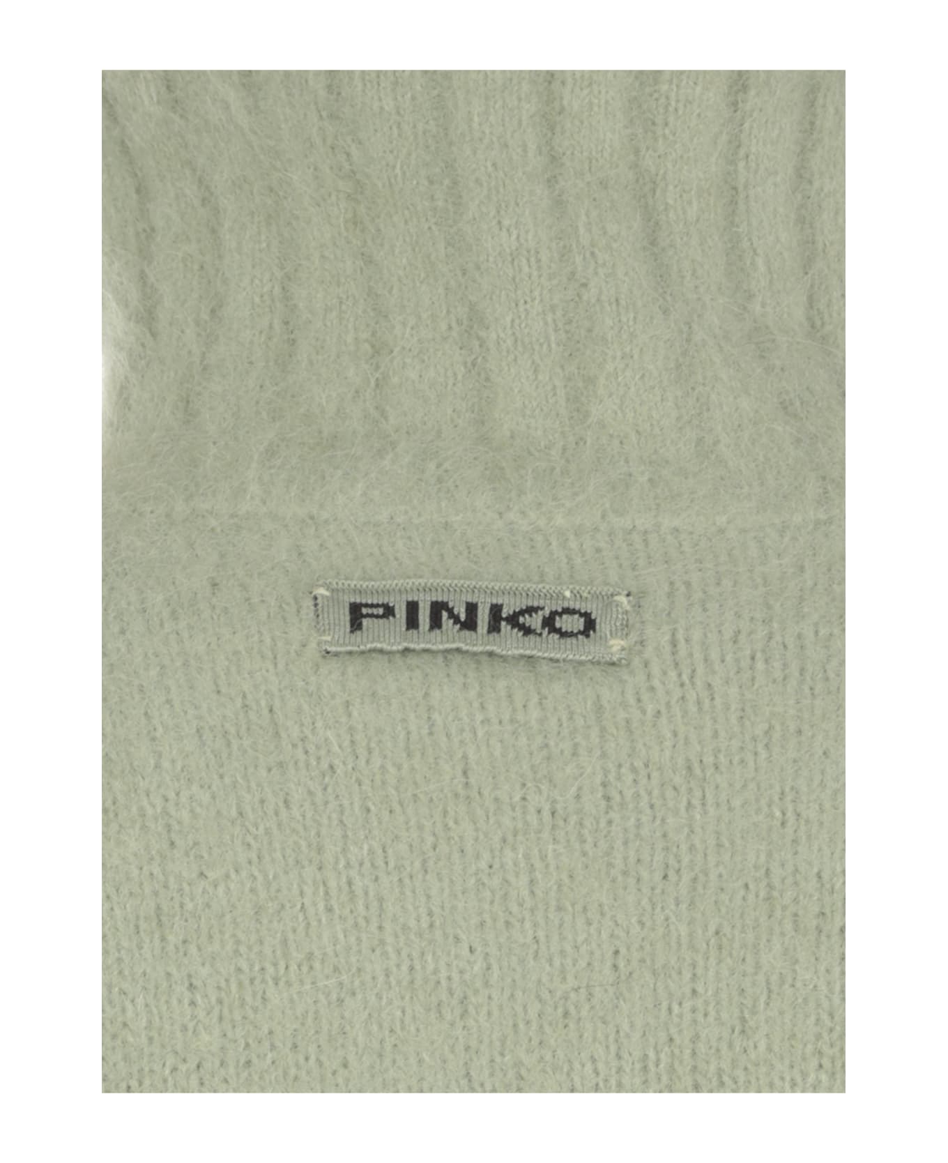 Pinko Cropped Turtleneck Sweater - Green
