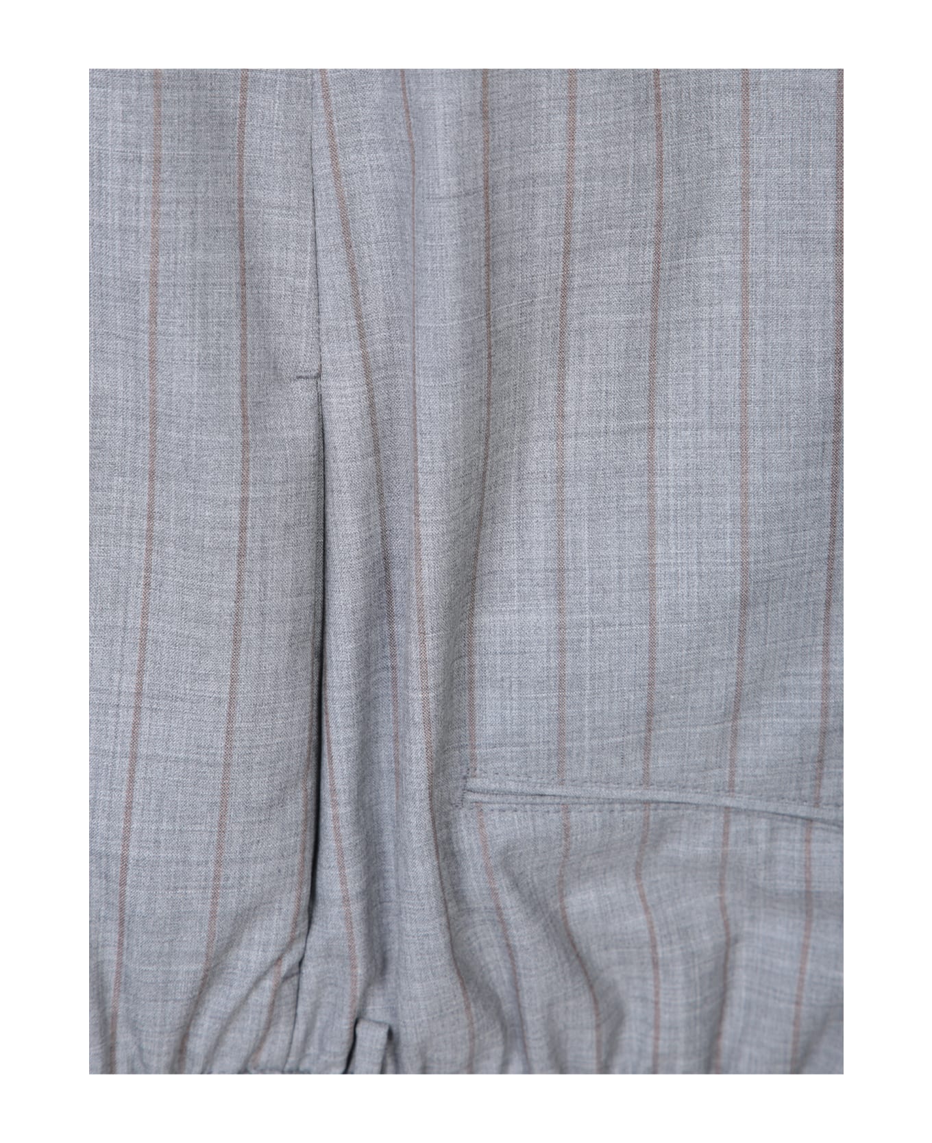 Tagliatore Grey/brown Pinstripe Suit - Brown