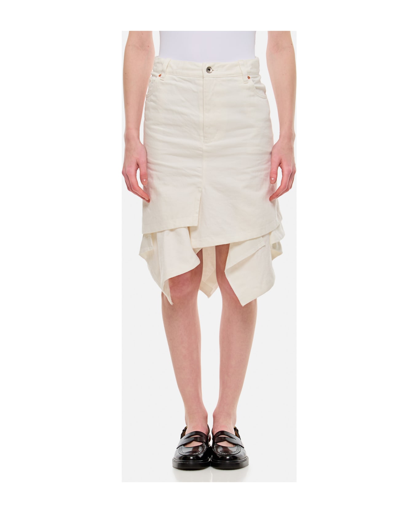 Sacai Denim Skirt - White