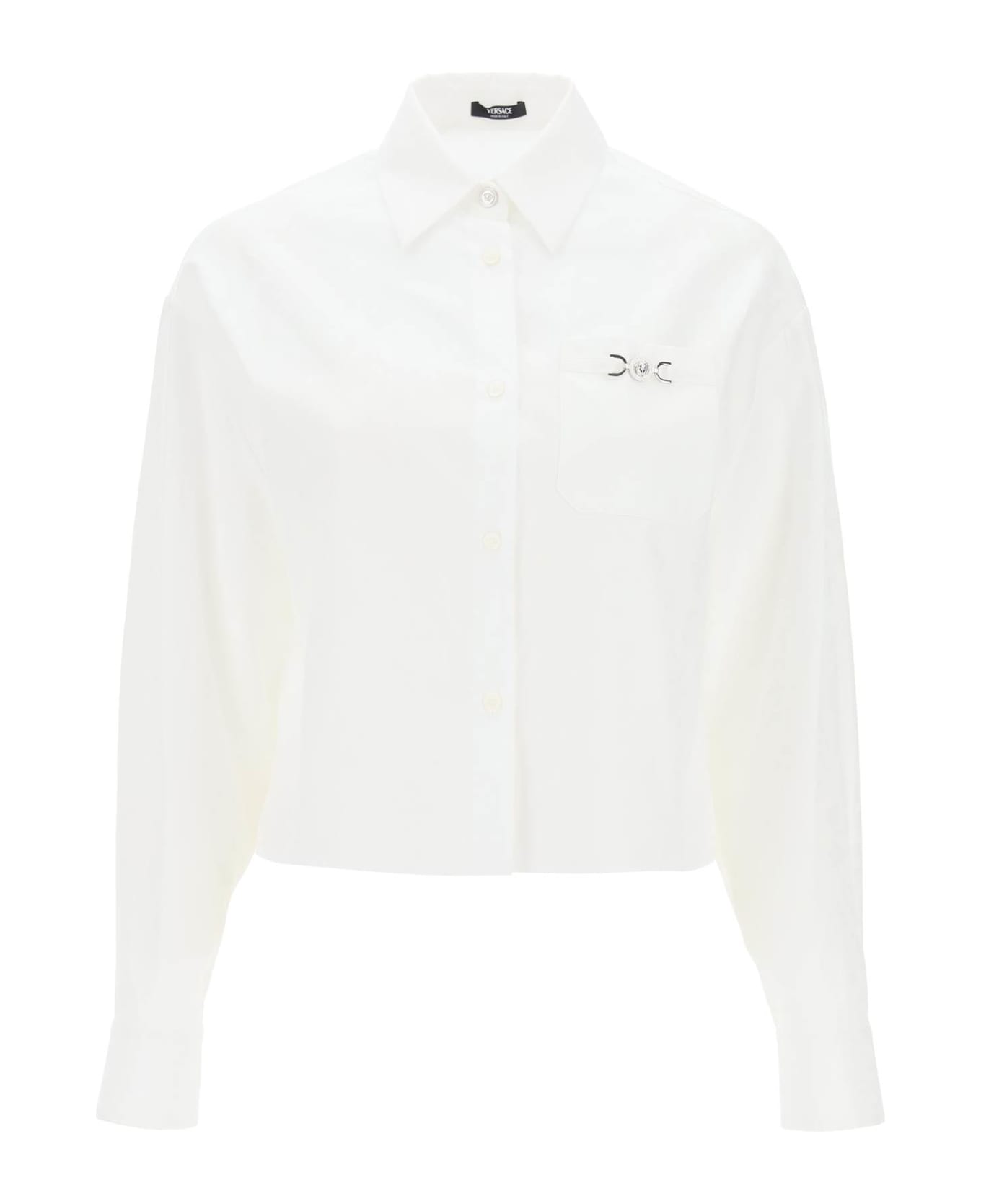 Versace Barocco Cropped Shirt - OPTICAL WHITE (White) シャツ