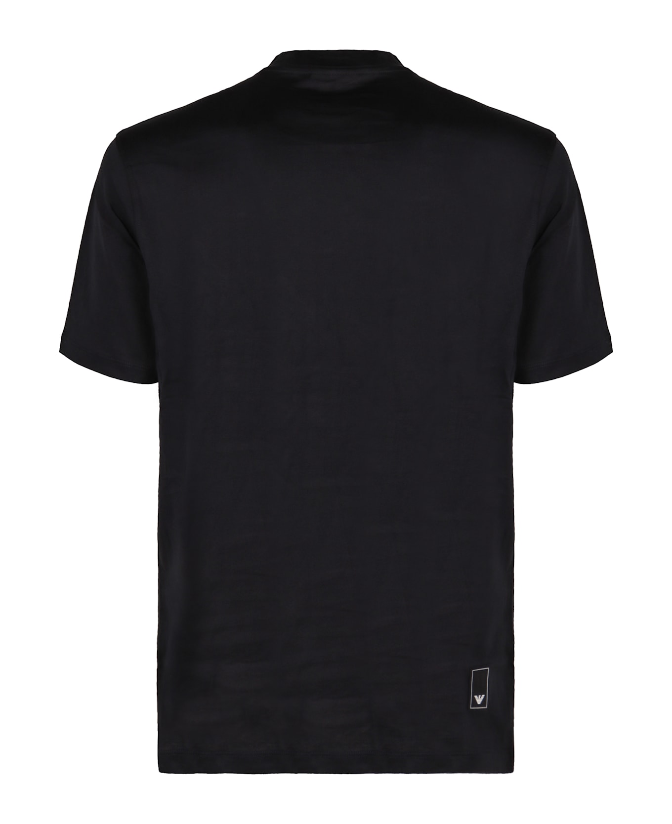 Emporio Armani Logo Cotton T-shirt - blue シャツ