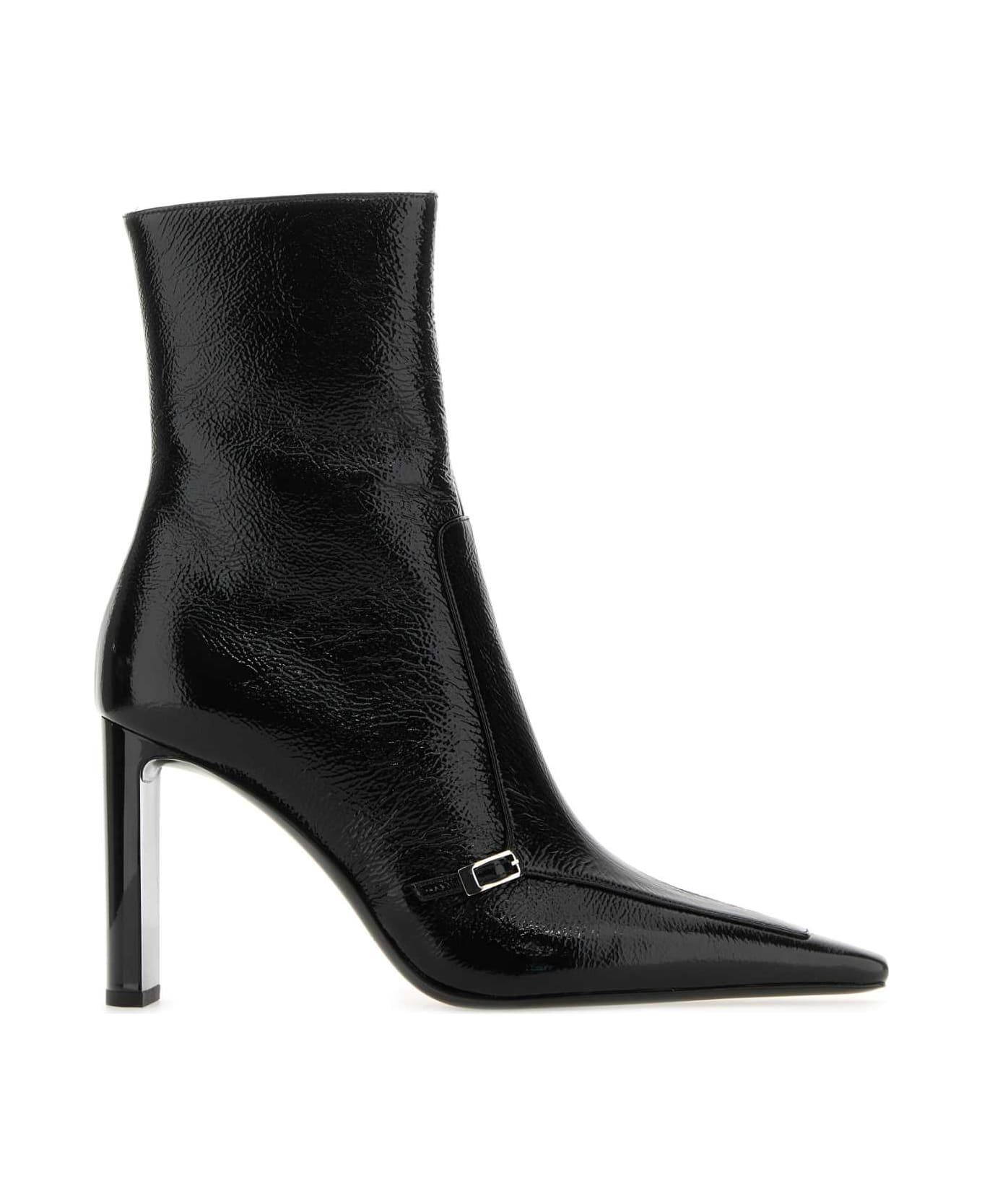 Saint Laurent Black Leather Vendome Ankle Boots - NERO ブーツ