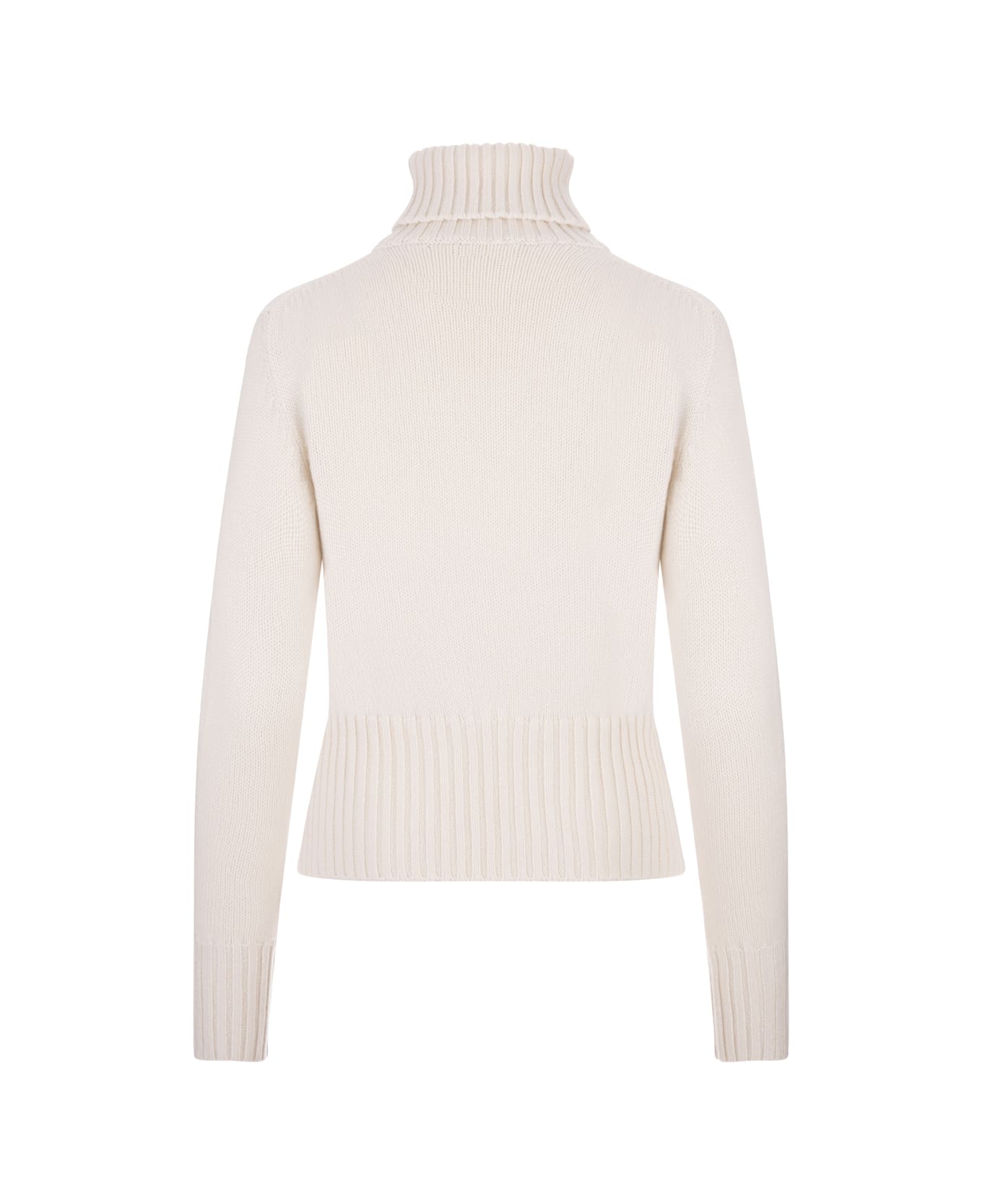 Fedeli Ice Cashmere Derby Turtleneck Sweater - White