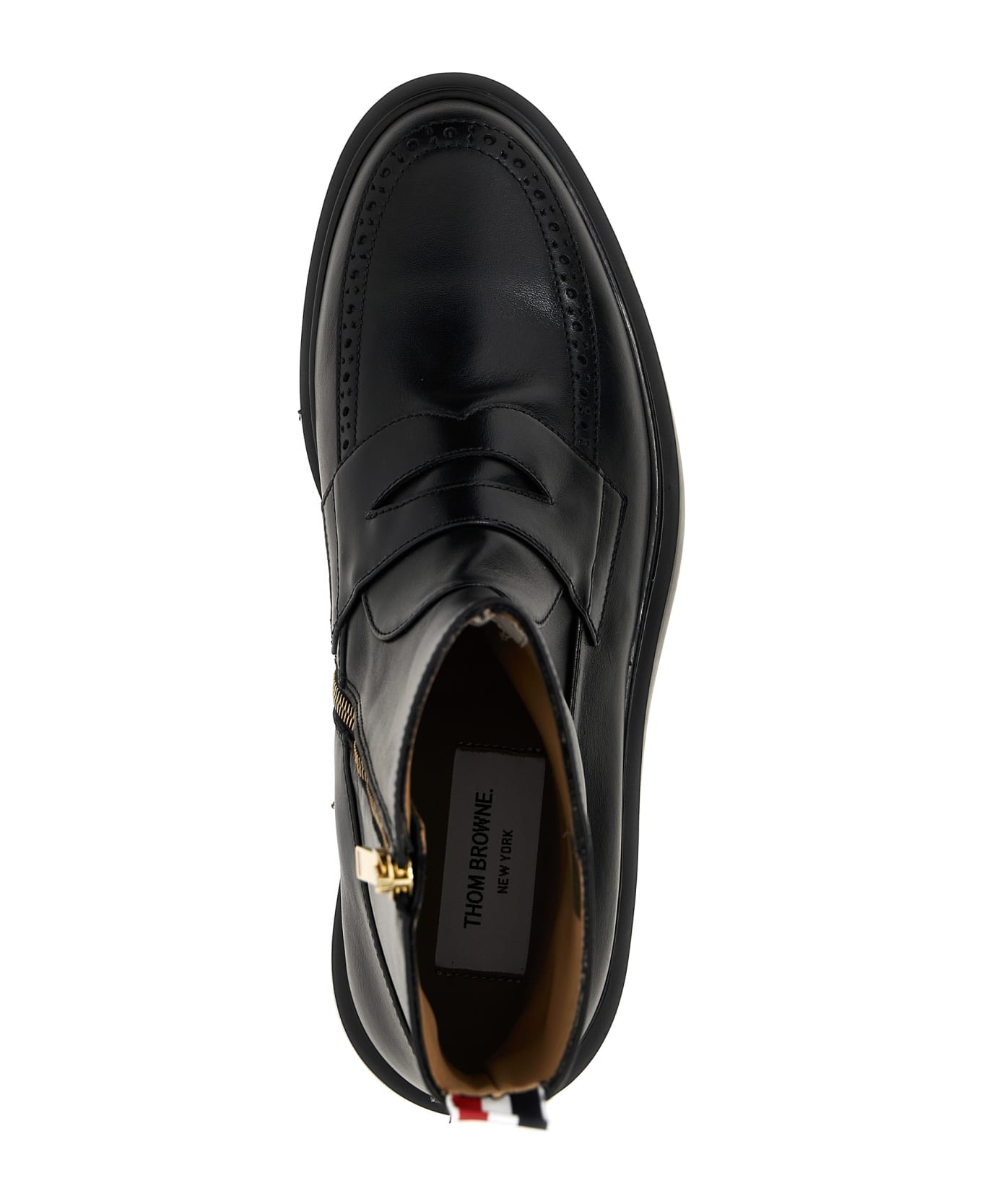 Thom Browne 'penny Loafer' Ankle Boots - Black