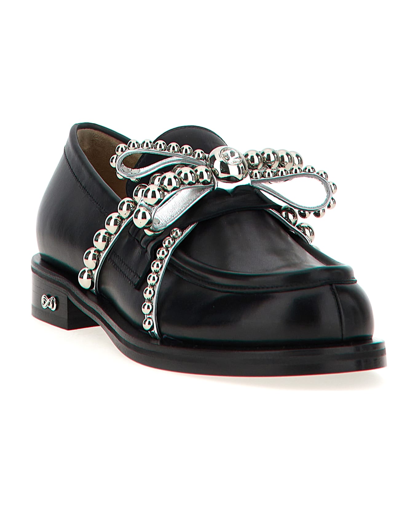 Mach & Mach 'crystal Studs' Loafers - Black  