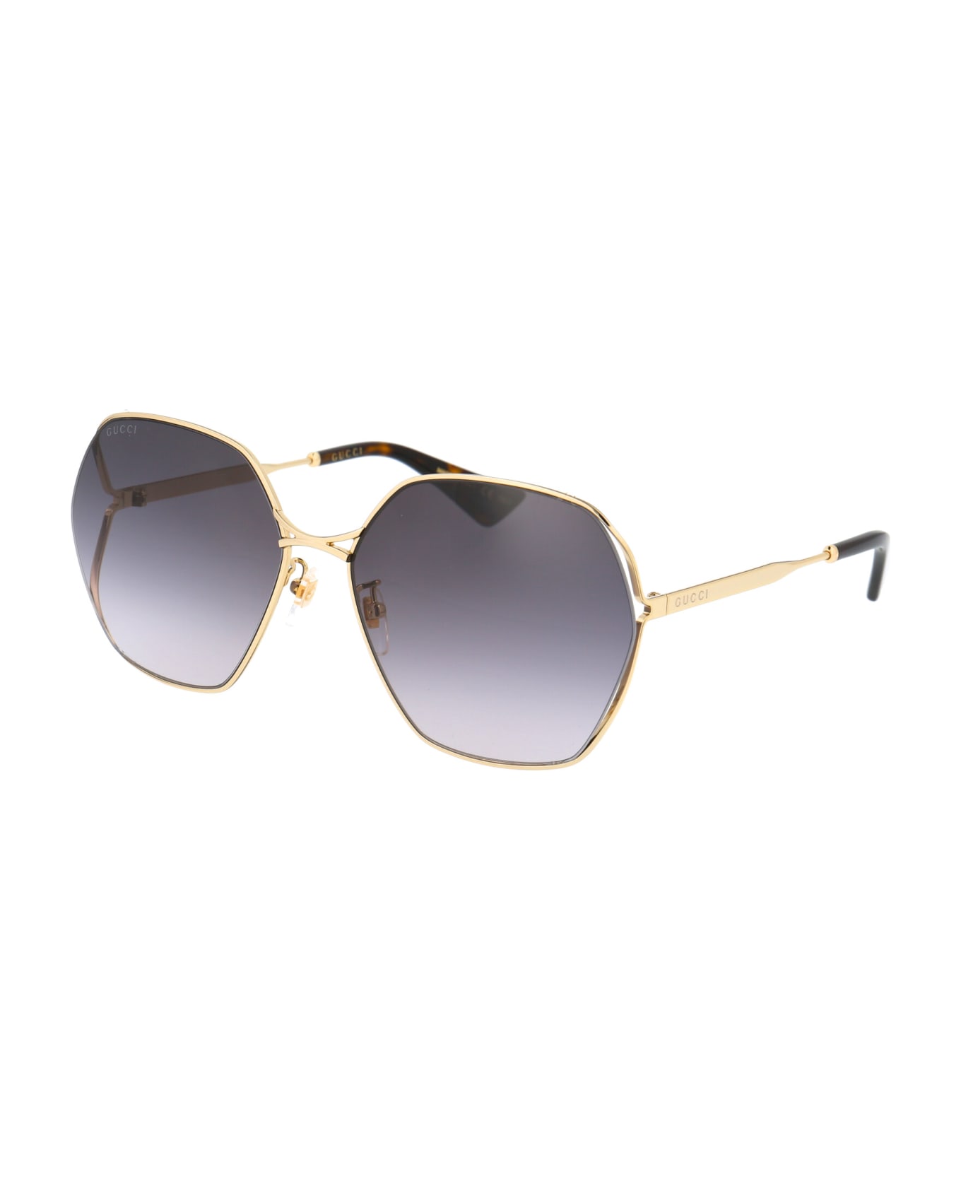 Gucci Eyewear Gg0818sa Sunglasses - 001 GOLD GOLD GREY