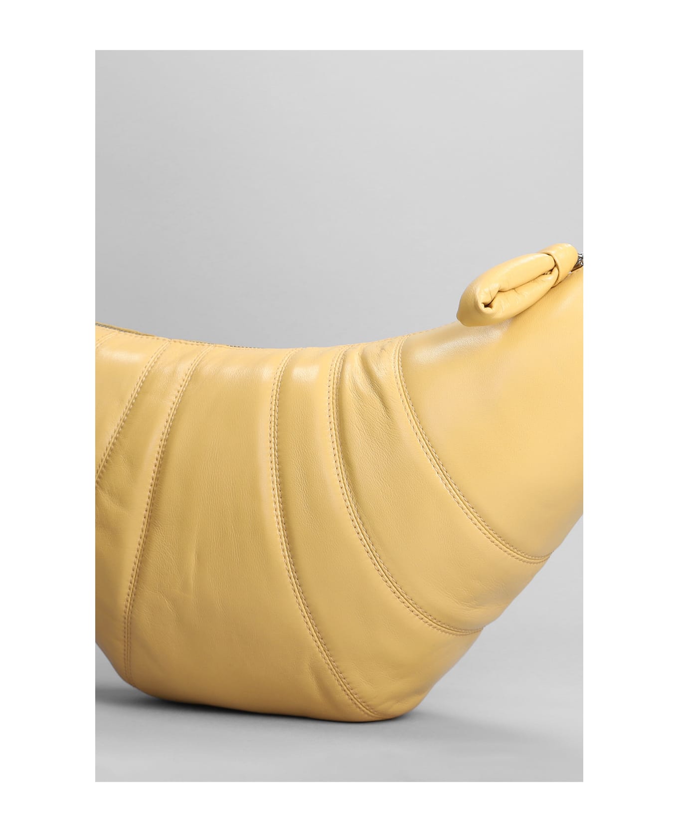 Lemaire Meduim Croissant Shoulder Bag In Yellow Leather - Butter トートバッグ
