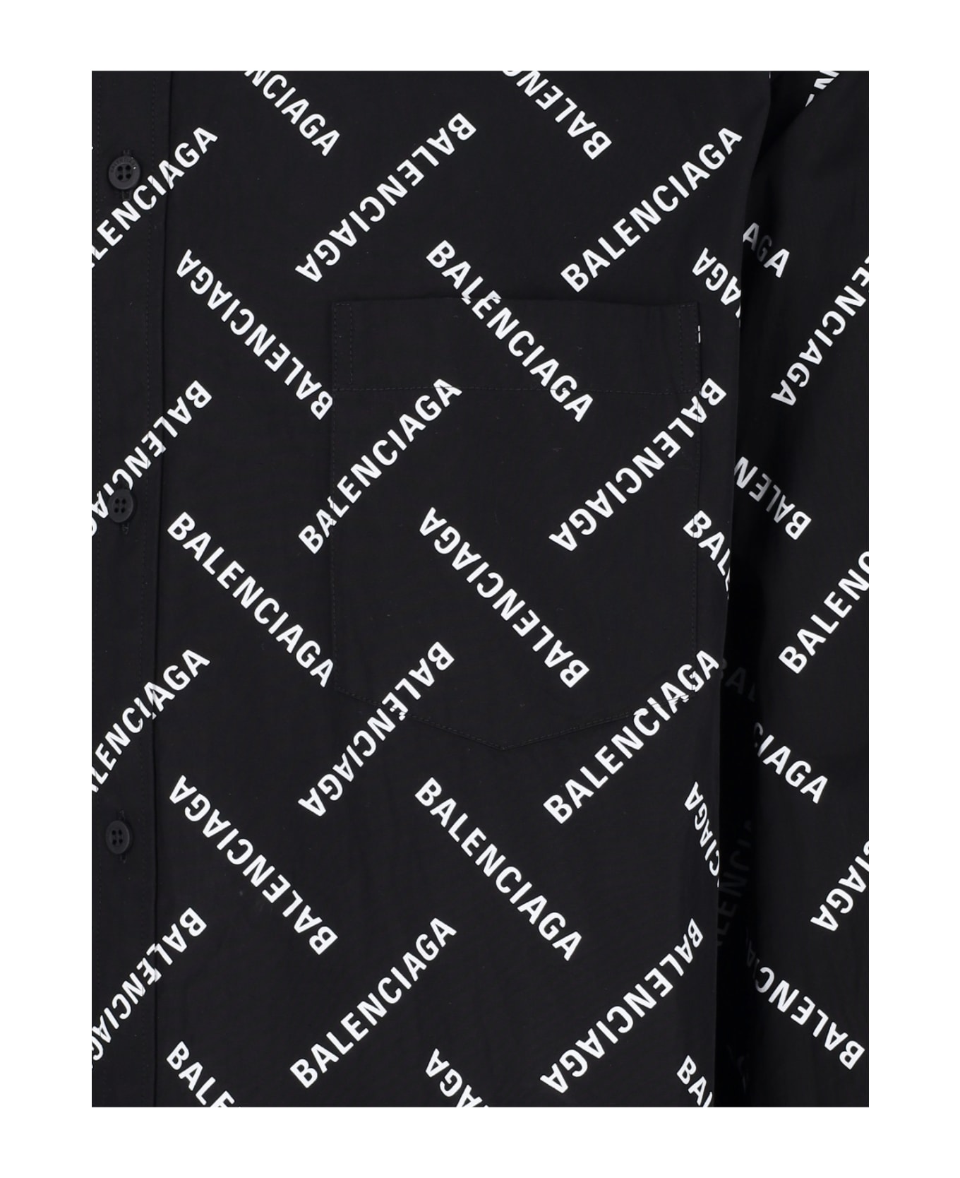 Balenciaga All-over Logo Shirt - Black   シャツ