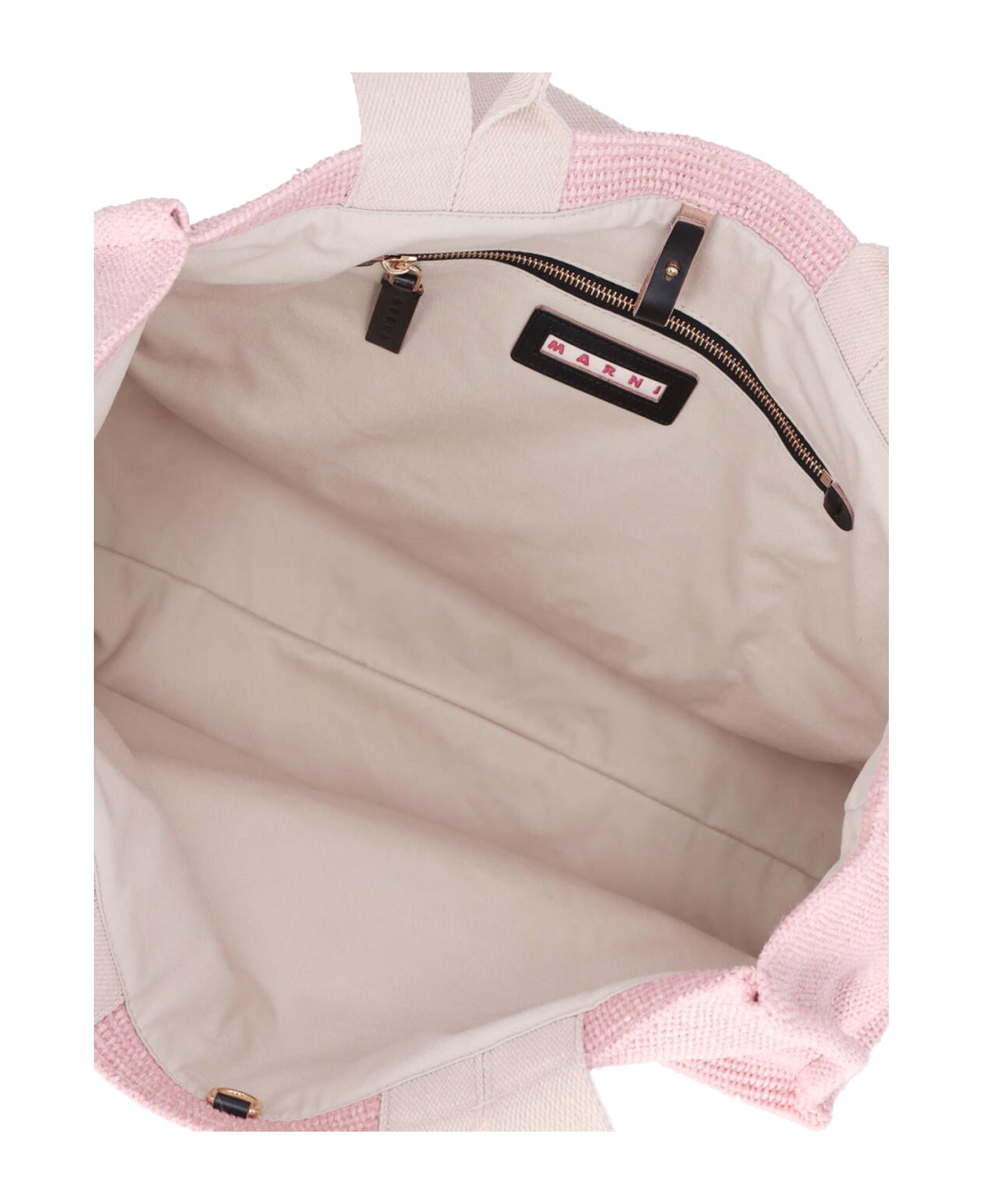 Marni Large Logo Tote Bag - Pink トートバッグ