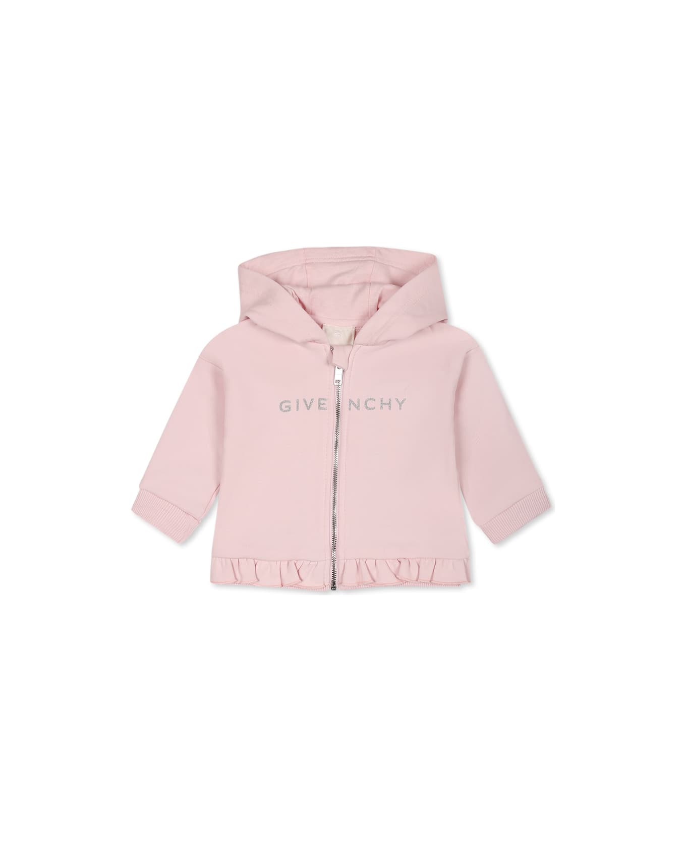 Givenchy Pink Sweatshirt For Baby Girl With Logo - Pink