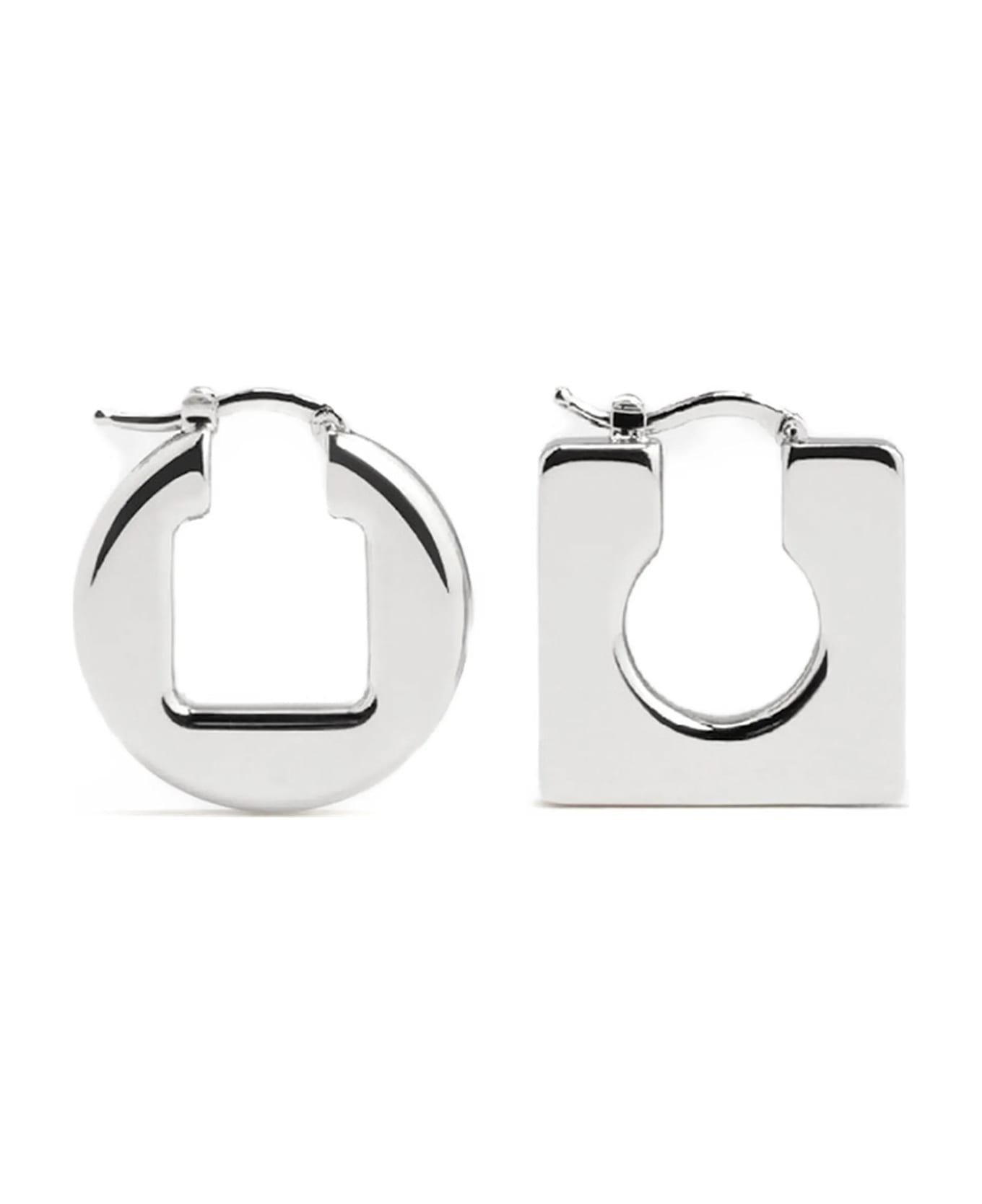Jacquemus 
les Boucles Rond Carré
 Earrings - Silver