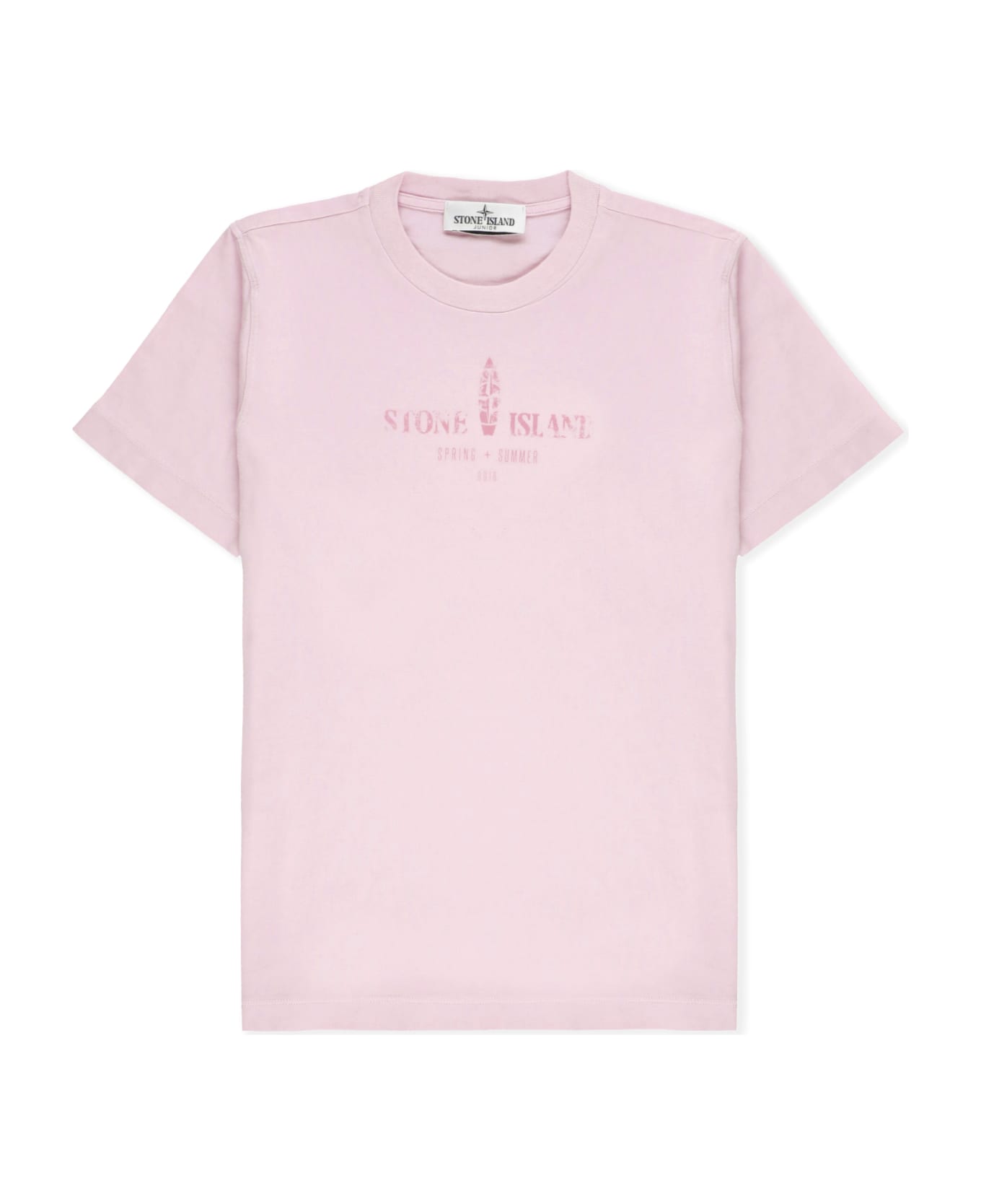 Stone Island Cotton T-shirt - Pink Tシャツ＆ポロシャツ