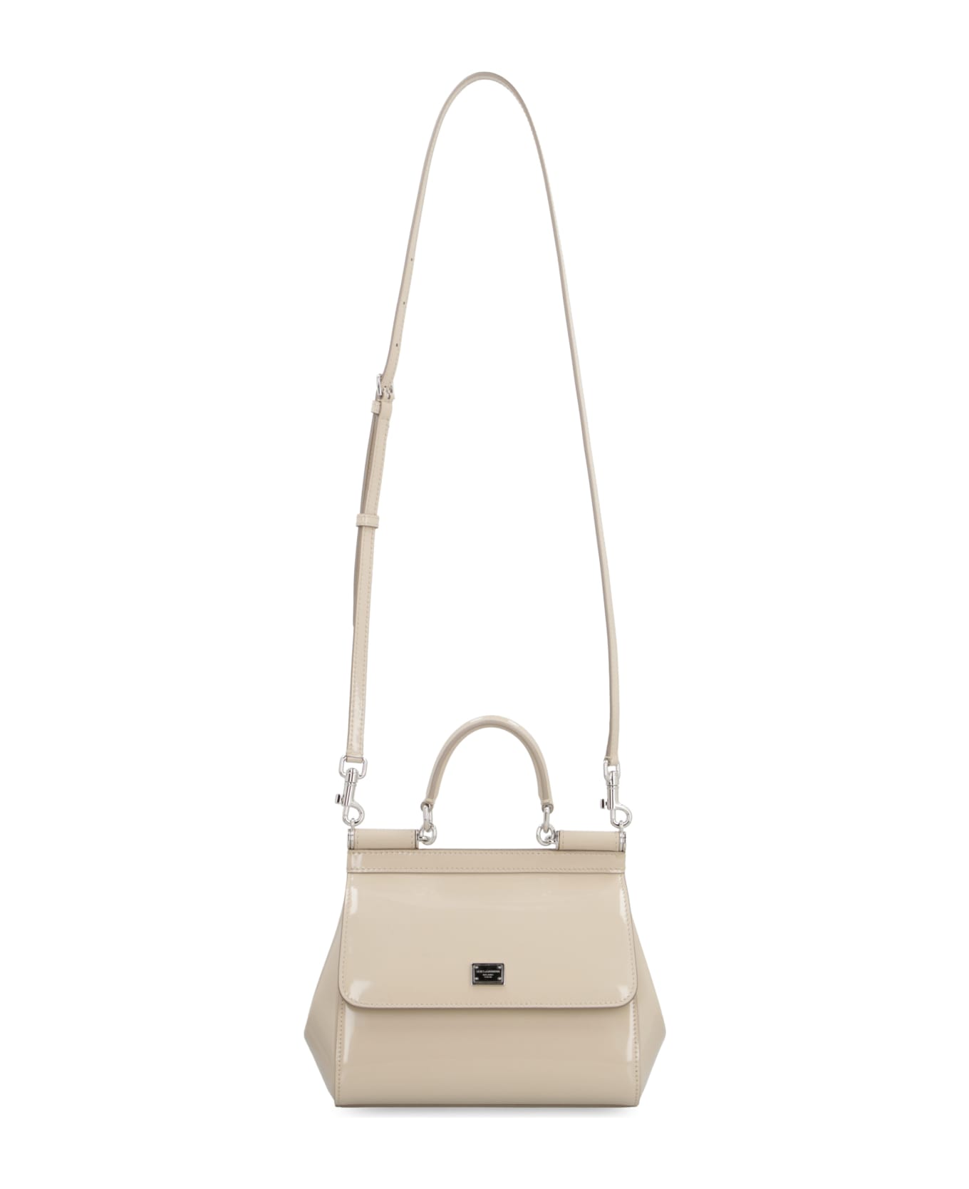 Dolce & Gabbana Sicily Leather Mini Handbag - Beige