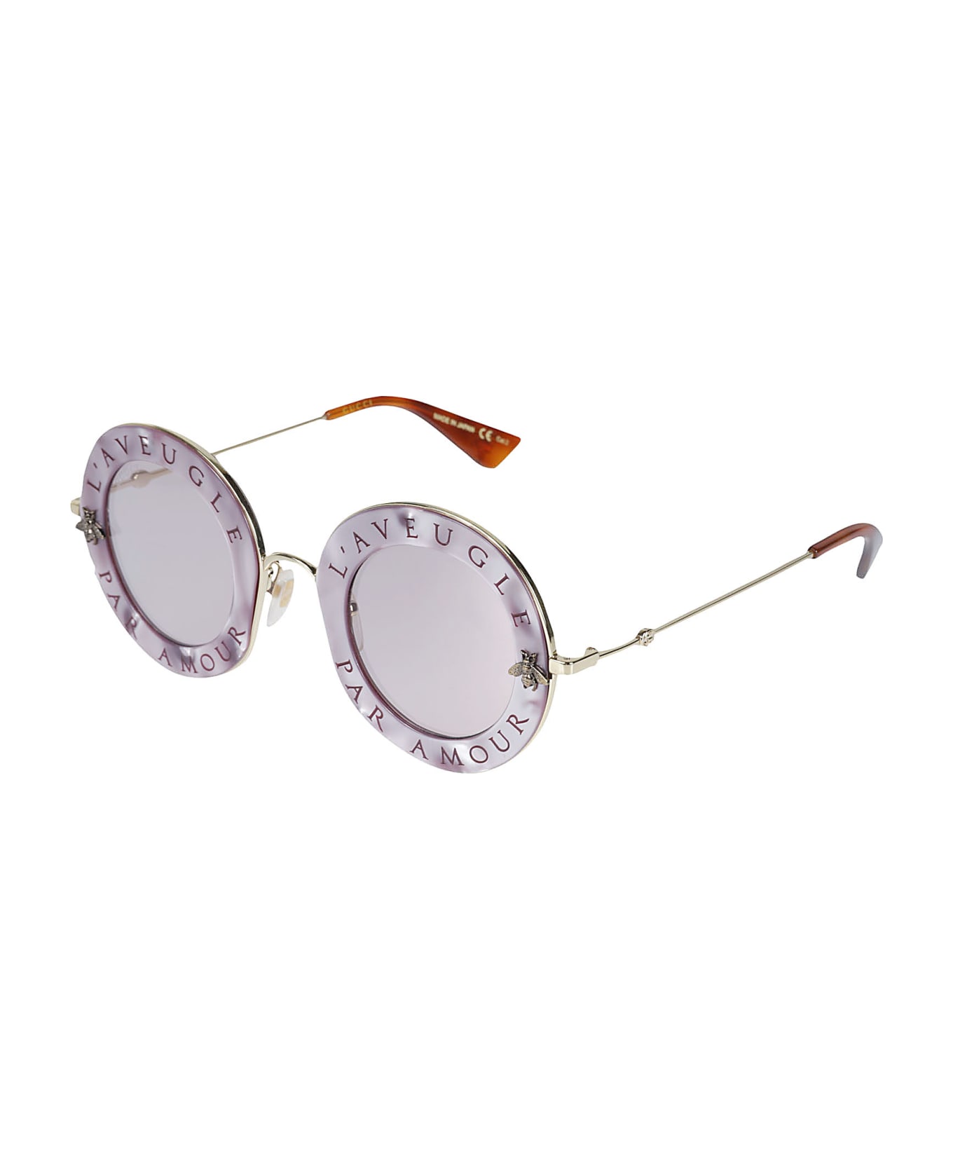 Gucci Eyewear Logo Round Sunglasses - Nero