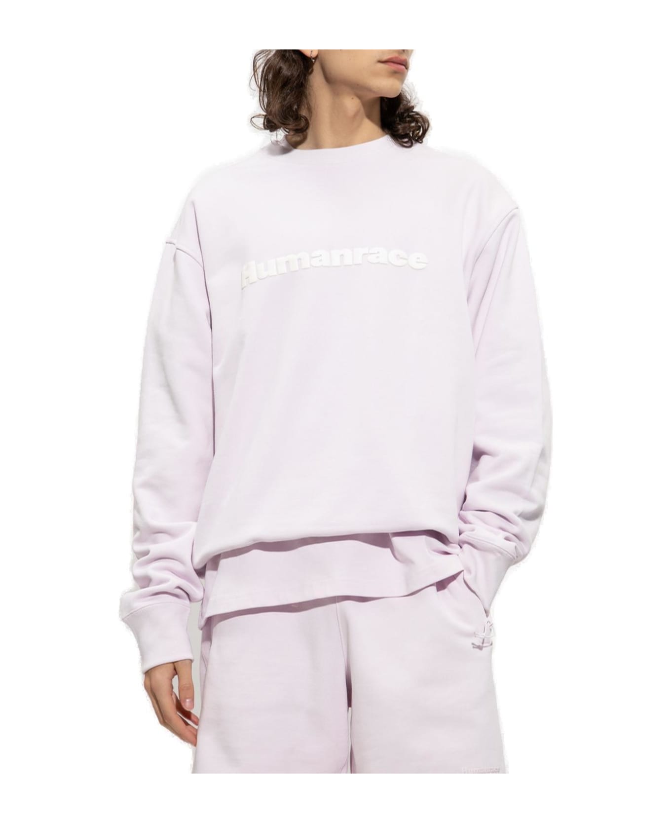 Adidas Pharrell Williams Basics Crewneck Sweatshirt - Almost Pink