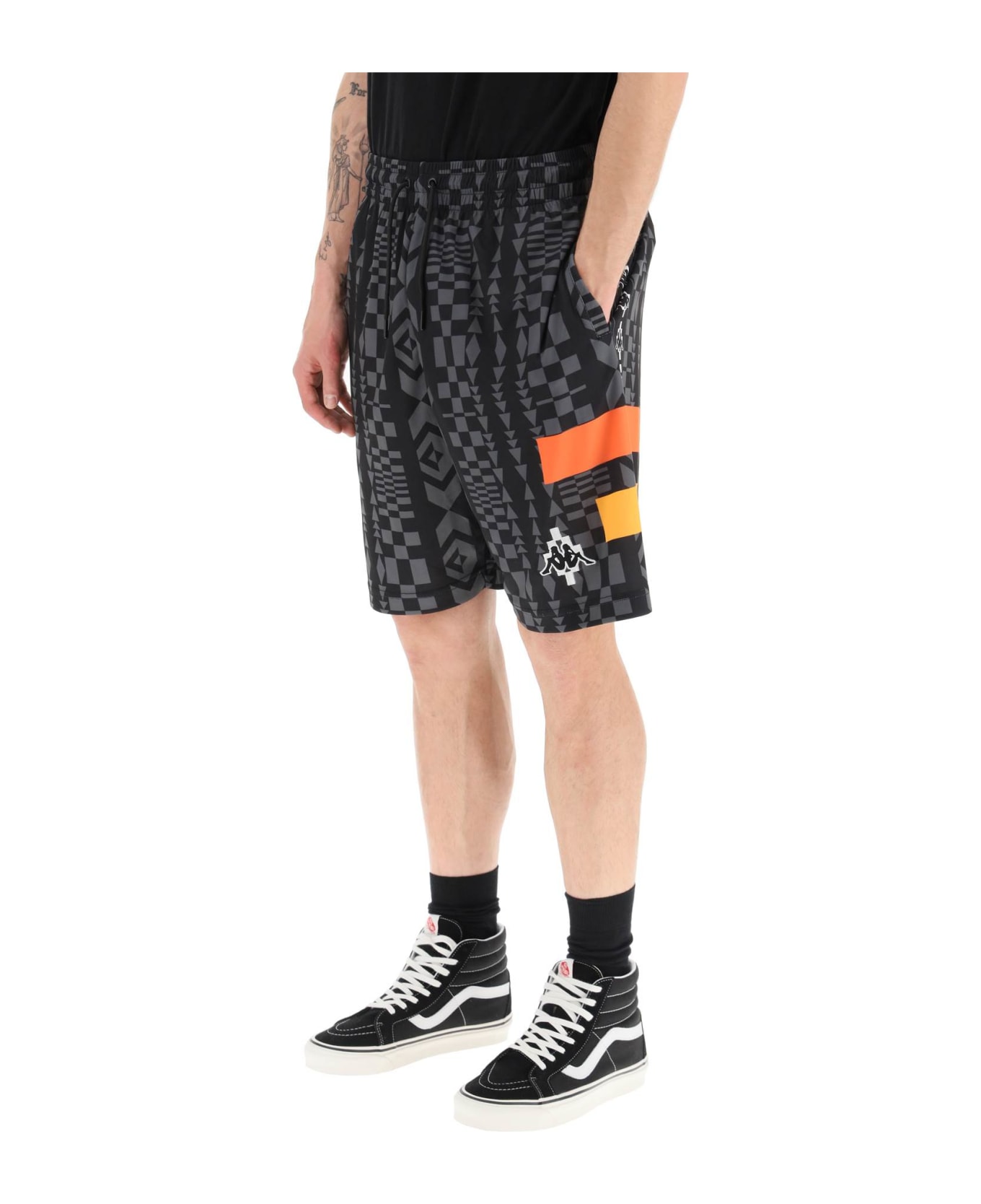 Marcelo Burlon Black Polyester Bermuda Shorts - Black Dark
