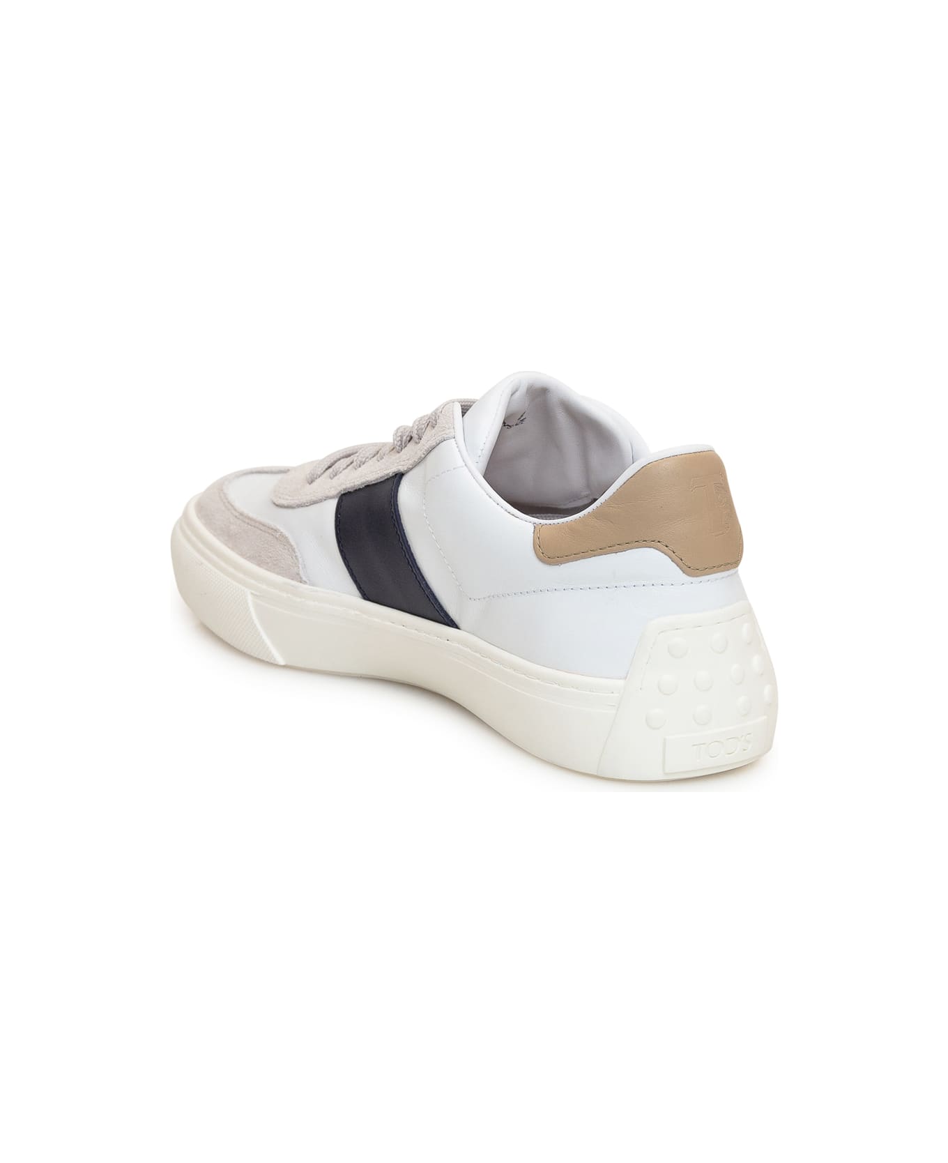 Tod's Sneakers In Smooth And Suede Leather - White スニーカー
