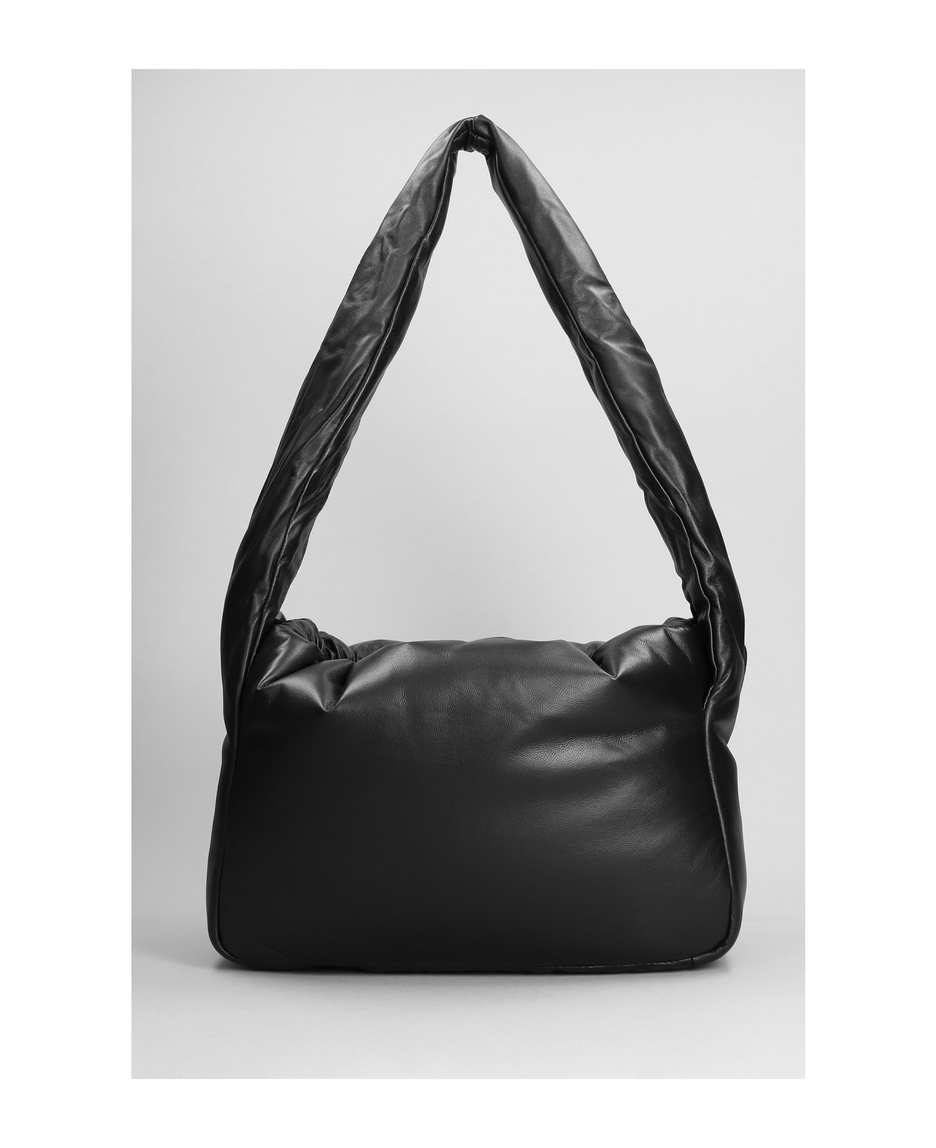 Alexander Wang Ryan Puff Shoulder Bag In Black Leather - black