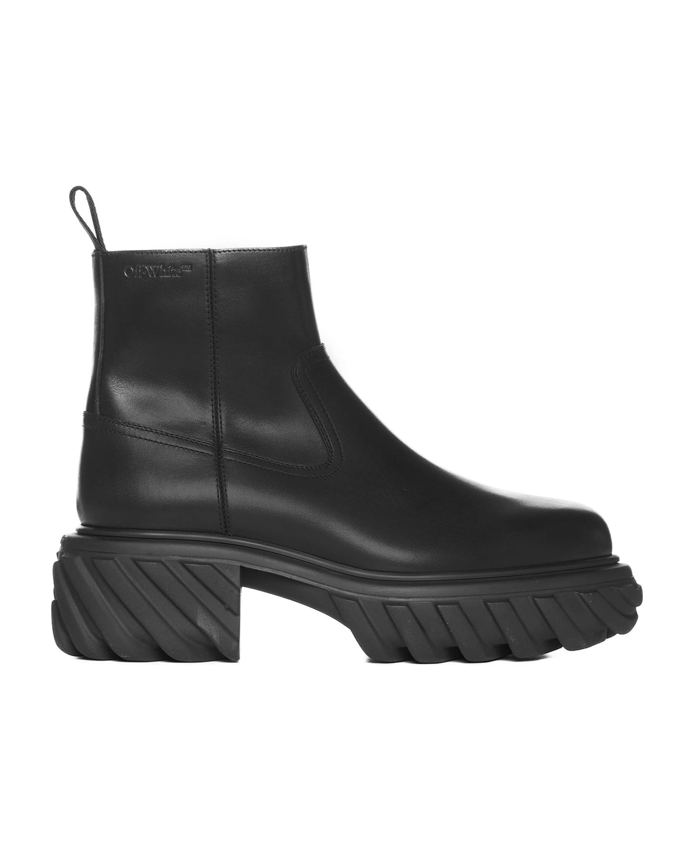 Off-White Tractor Motor Ankle Boots - Black