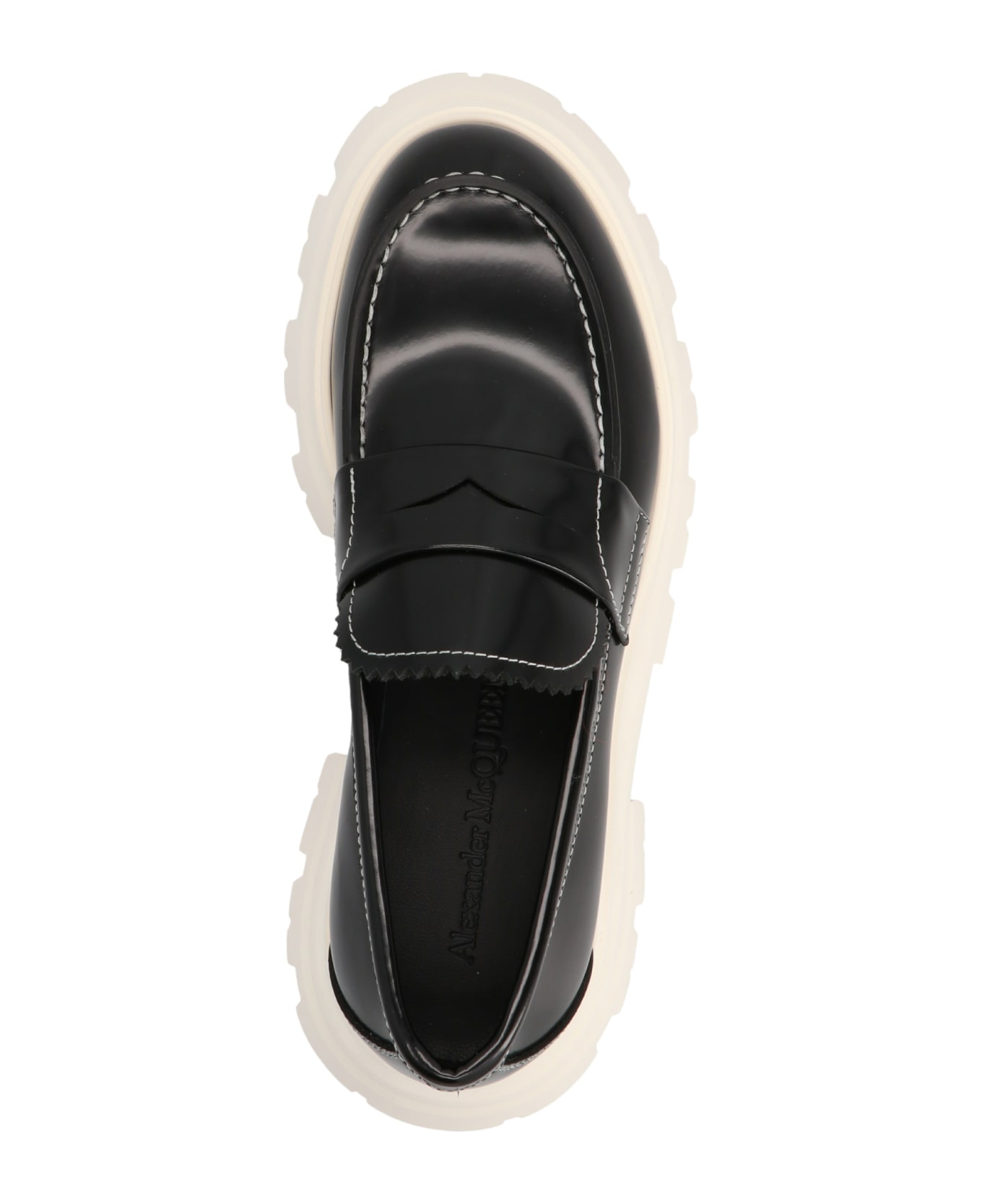 Alexander McQueen Leather Loafers - White/Black