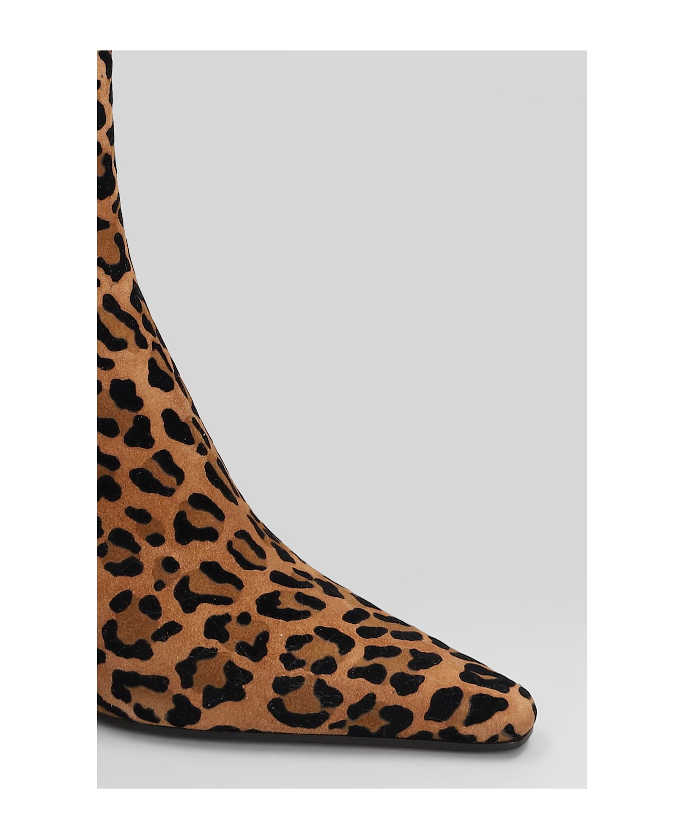 Roberto Festa Yanira High Heels Ankle Boots In Animalier Suede - Animalier