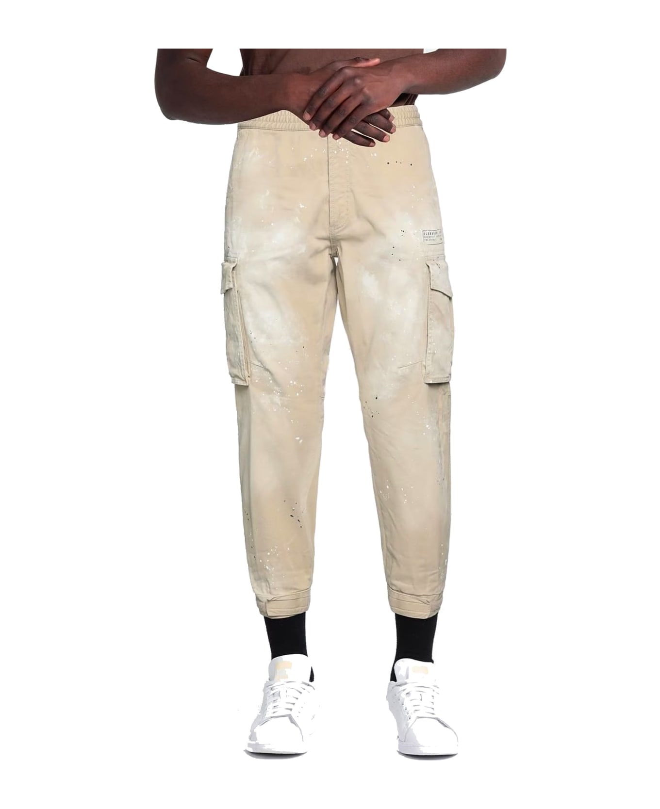 Dsquared2 Cotton Cargo Pants - Beige