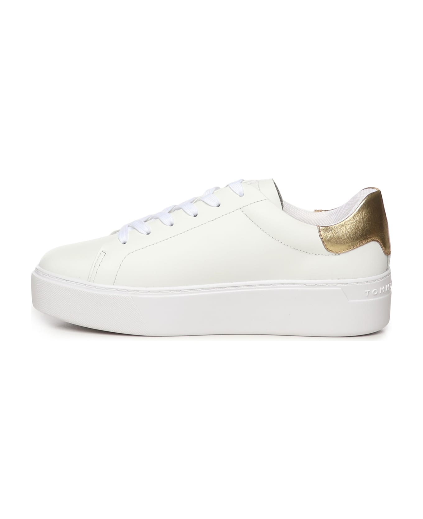 Tommy Hilfiger Leather Sneakers - White