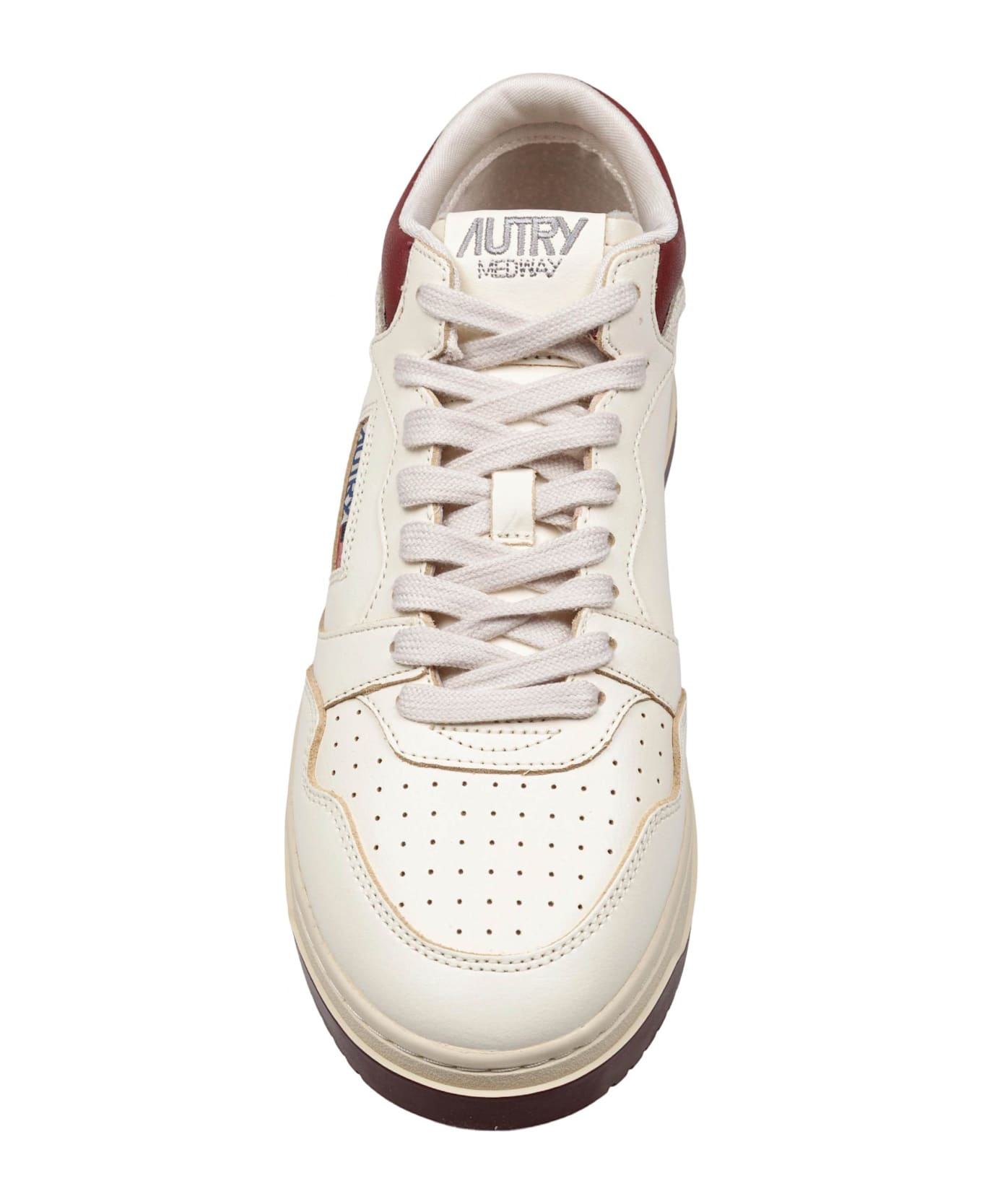 Autry Sneakers Med-way Leather Sneakers White Color