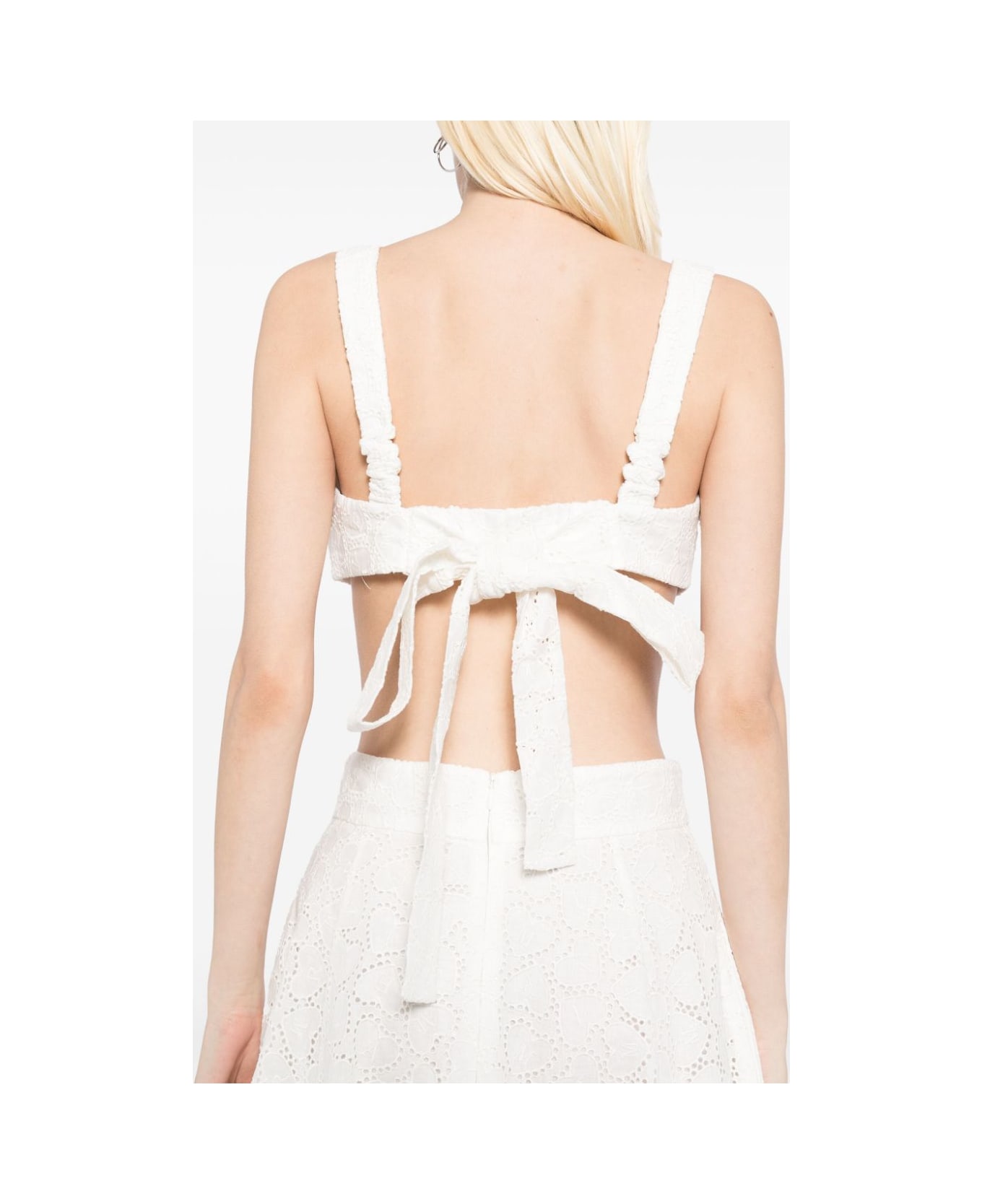 Zimmermann Crush Cotton Bralette - White