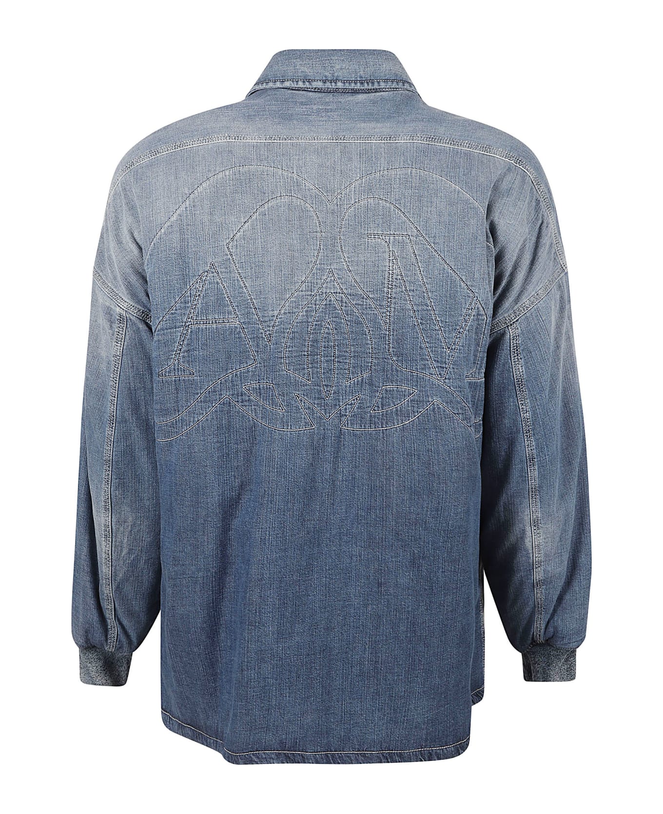 Alexander McQueen Quilted Denim Shirt - Blue Washed