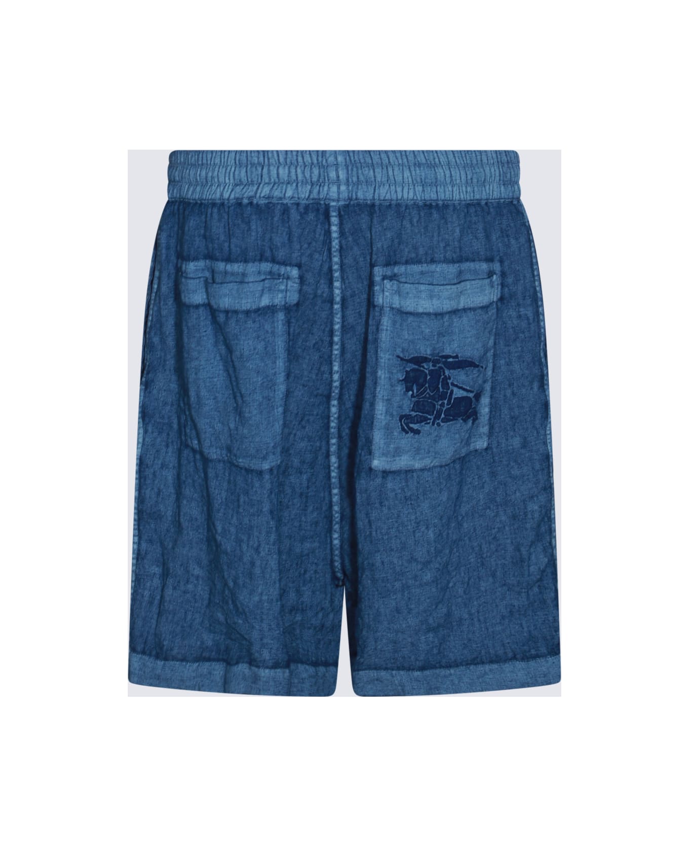 Burberry Blue Linen Shorts ショートパンツ