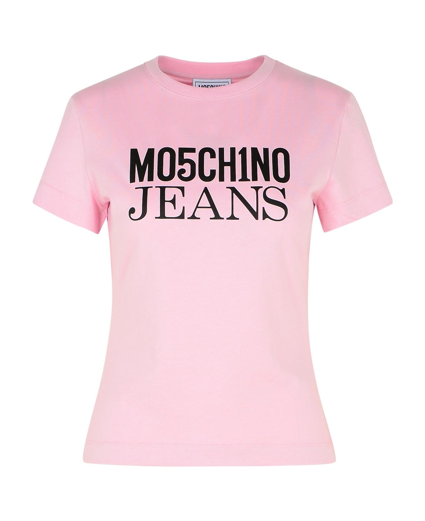 M05CH1N0 Jeans Pink Cotton T-shirt - Pink
