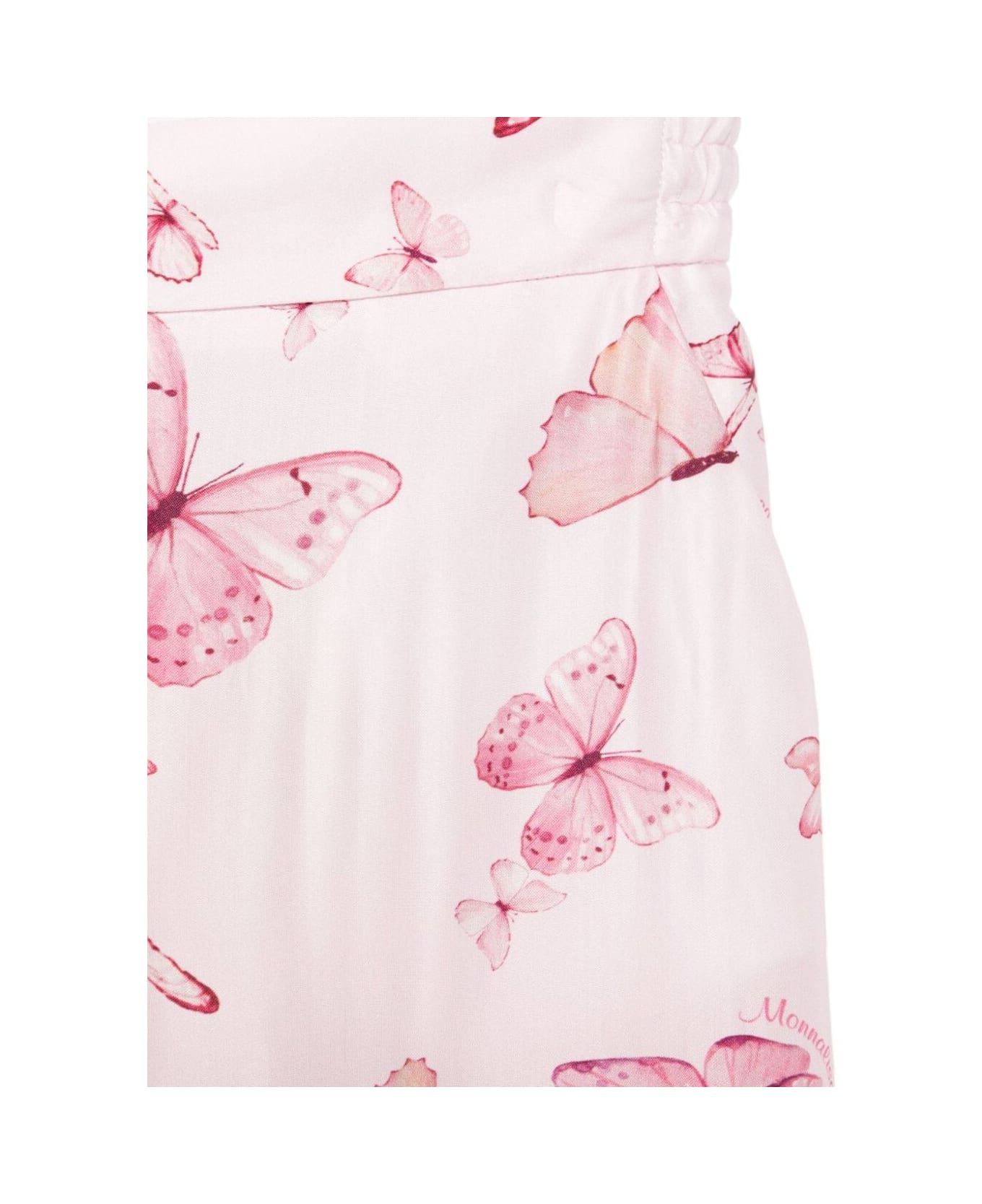 Monnalisa Multicolor Pants With All-over Butterfly Print In Viscose Girl - Multicolor