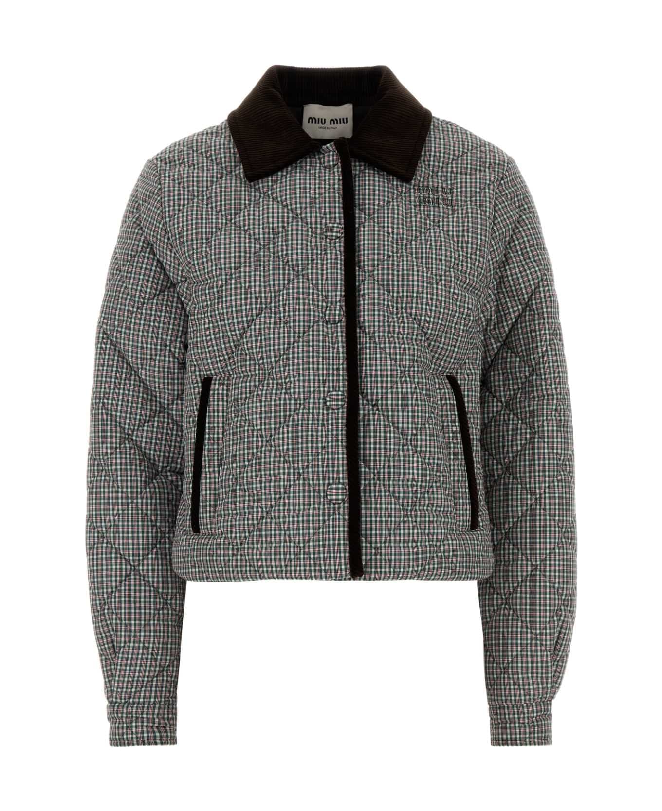 Miu Miu Embroidered Nylon Blend Jacket - BOTTIGLIABIANCO