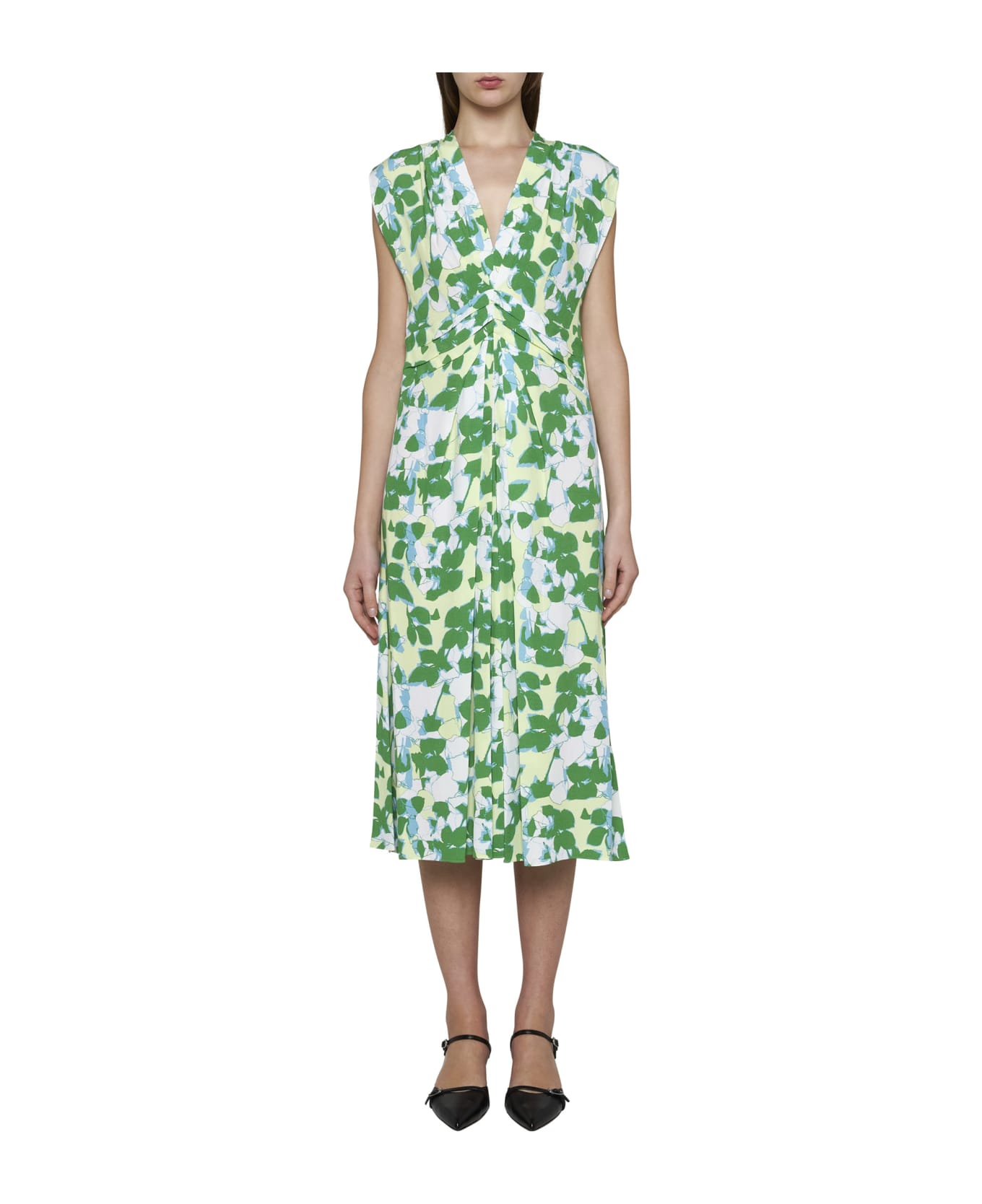 Diane Von Furstenberg Dress - Earth floral multi med ch