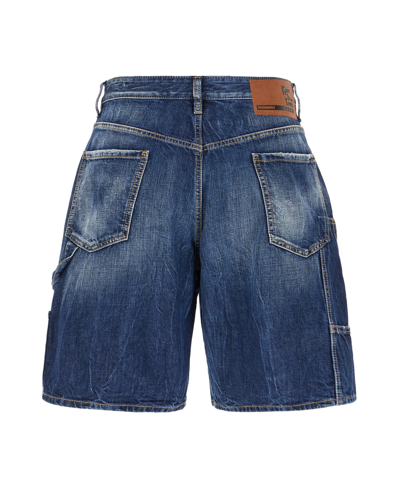 Dsquared2 Denim Carpenter Bermuda Shorts - NAVY BLUE