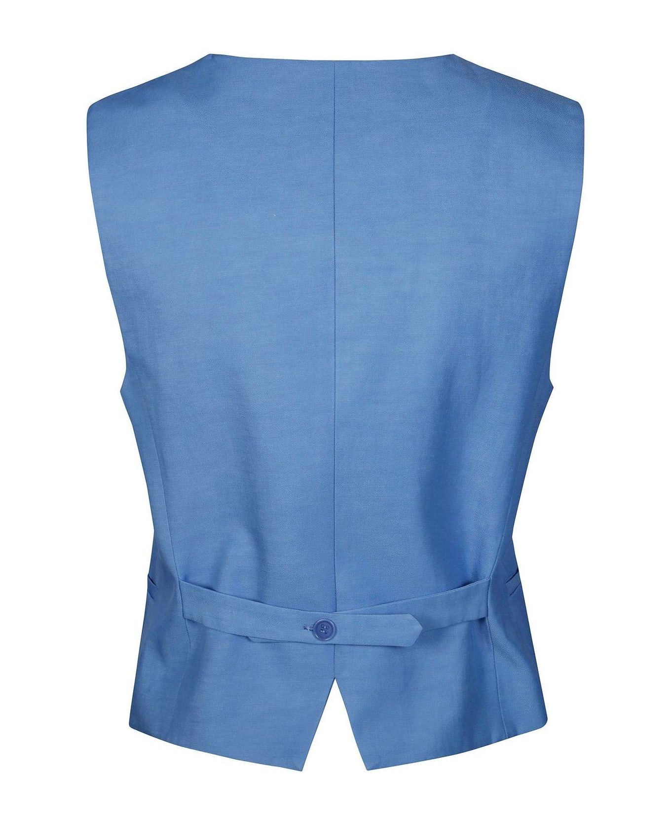 Parosh Button-up Vest - Blue