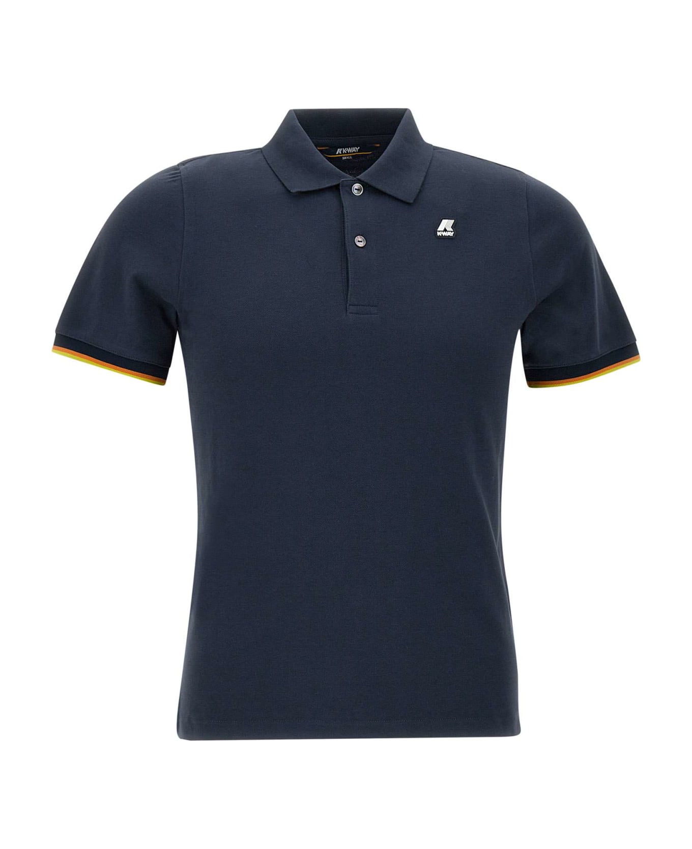 K-Way 'vincent' Cotton Polo Shirt - Blue Depht