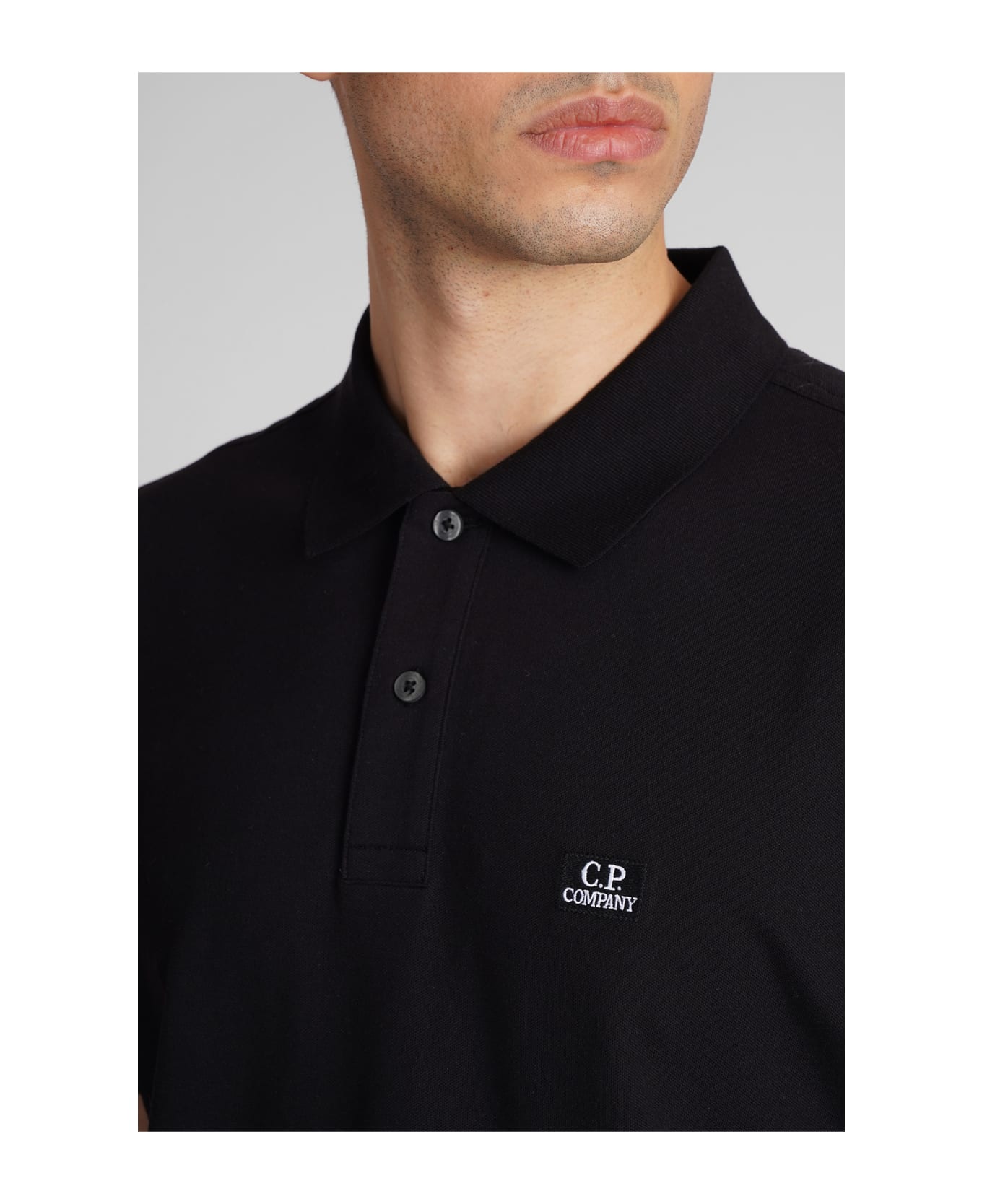 C.P. Company Polo In Black Cotton - black ポロシャツ