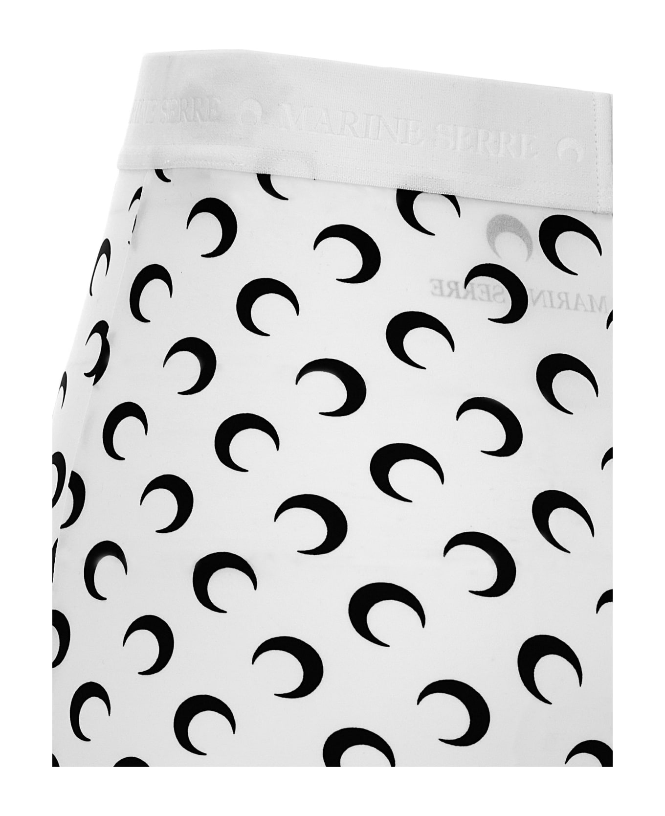 Marine Serre 
moon Printed Jersey
 Leggings - White/Black