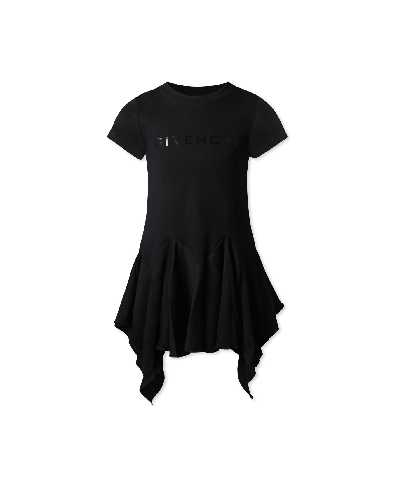 Givenchy Black Dress For Girl With Logo - Black