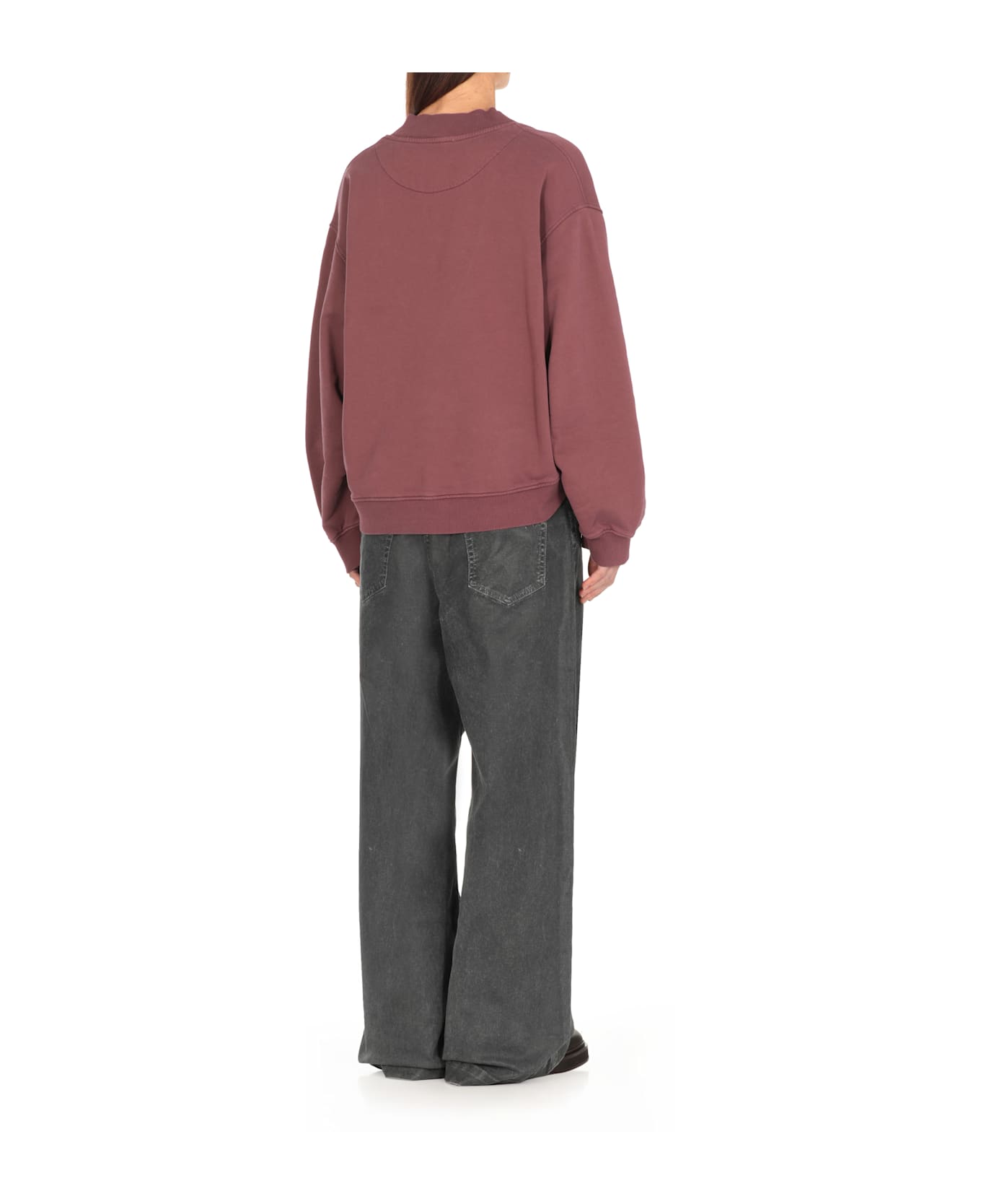 The Attico Sweatshirt With Logo - Bordeaux