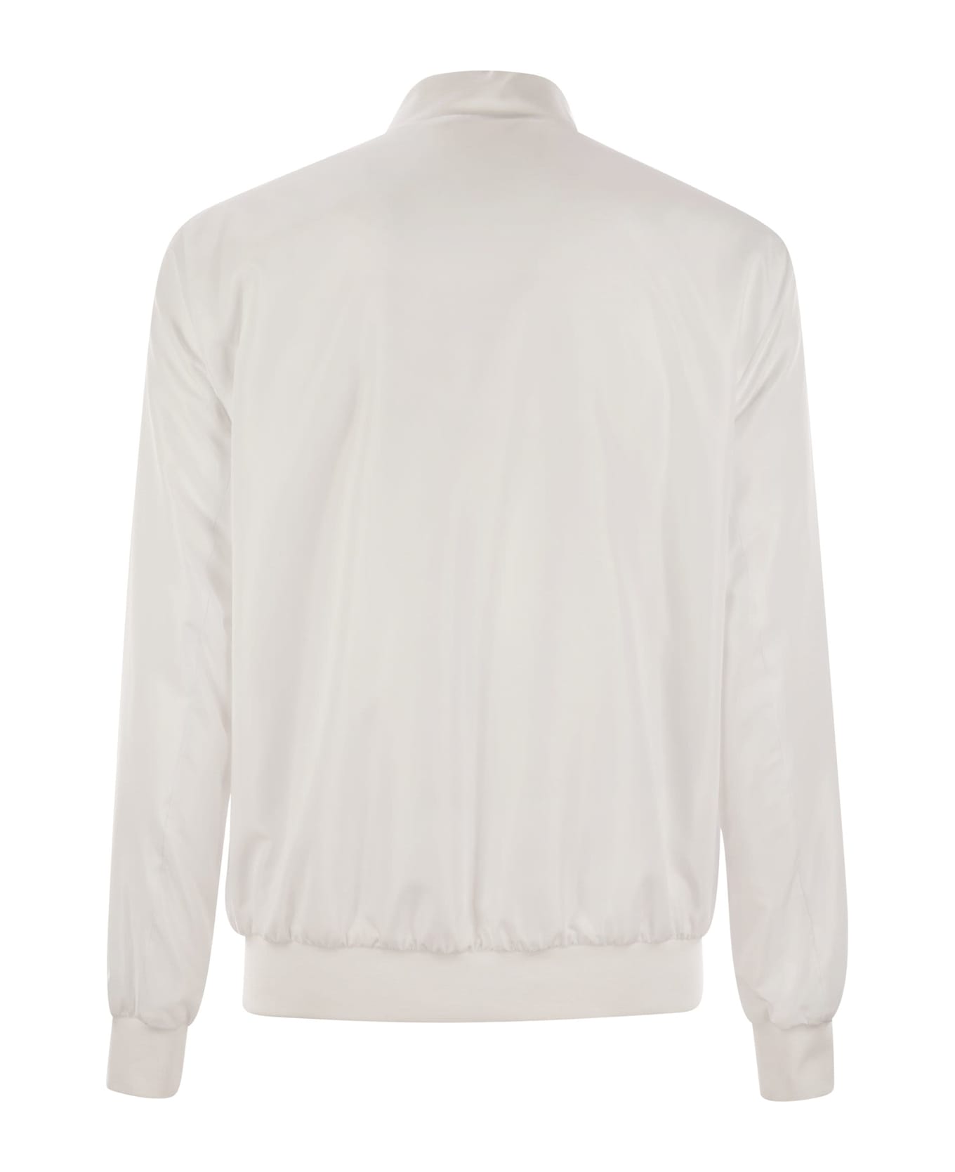 Kiton Sea - Bomber Jacket In Technical Fabric - White