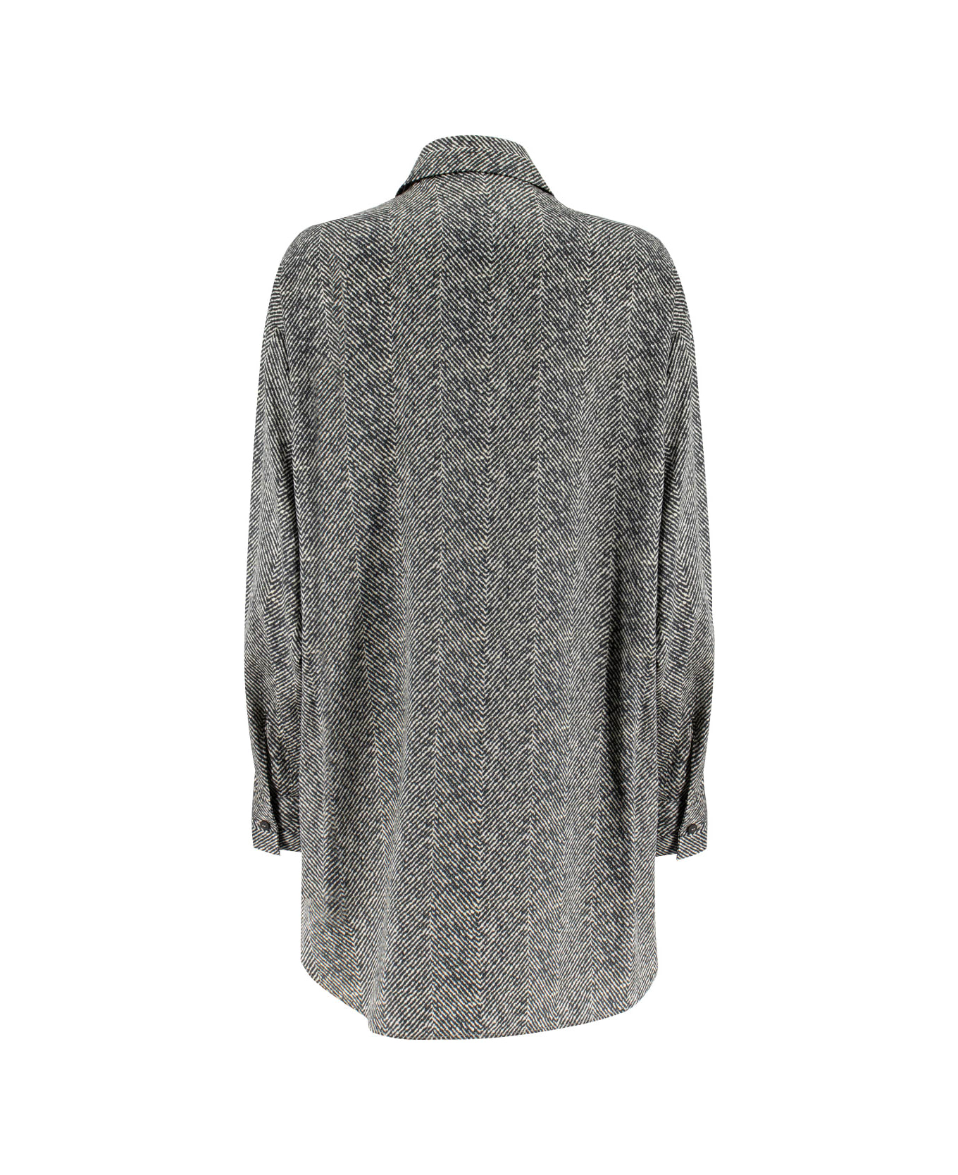 Ermanno Scervino Printed Silk Shirt - GRIGIO